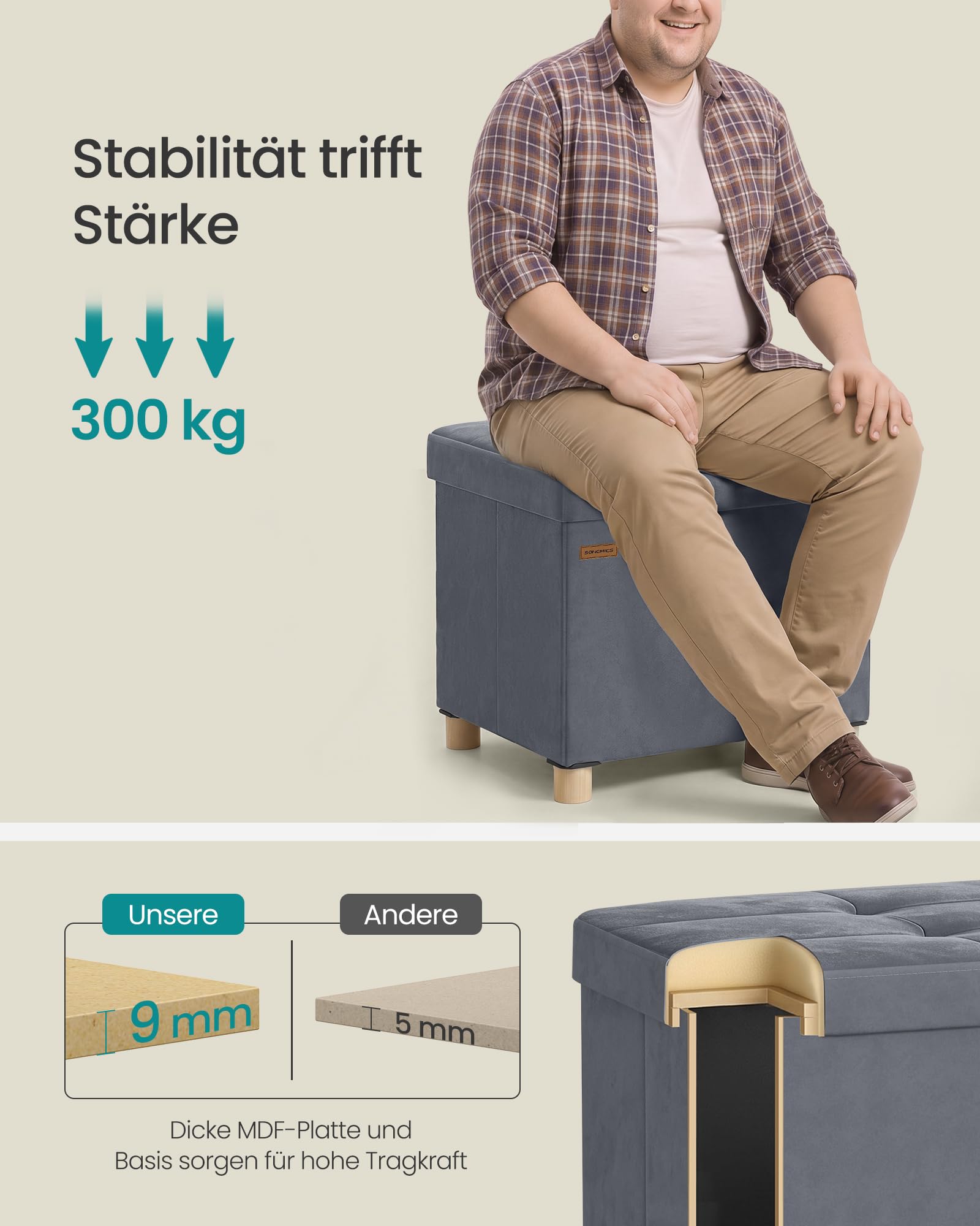 songmics-sitzbank-mit-stauraum-faltbar-37-l-38x38x40-cm-samt image 5