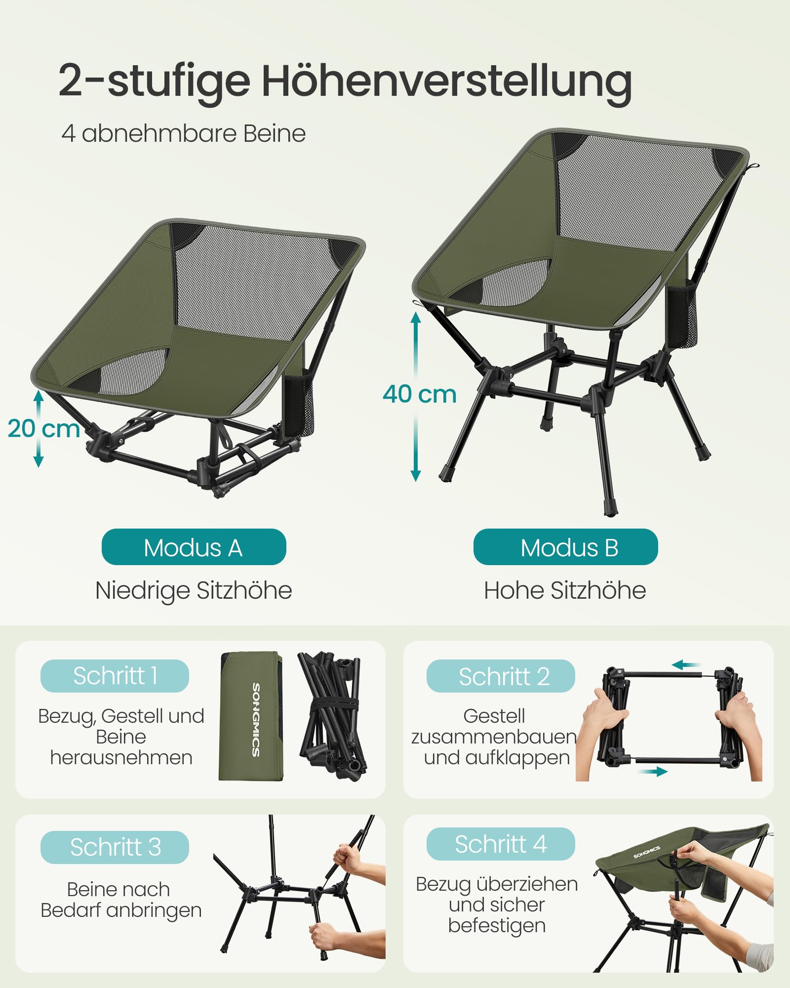 songmics-campingstuhl-klappbar-h-henverstellbar-bis-150-kg-mit-2-seitentaschen image 6