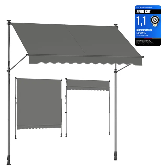 songmics-klemmmarkise-gsa252g02-250-x-120-cm-balkonmarkise-anthrazit image 1