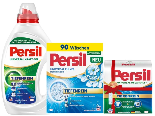 persil-universal-trio-pulver-90-wl-megaperls-16-wl-gel-20-wl-waschmittel-set image 1