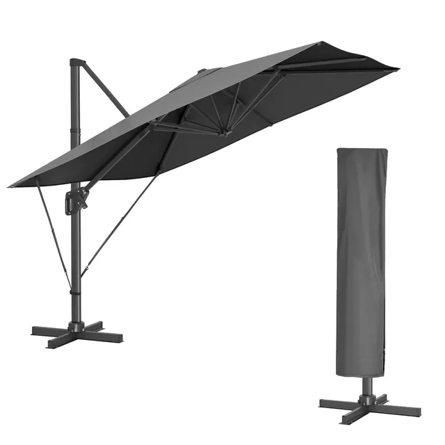 songmics-ampelschirm-gpu039g01-290-x-290-cm-sonnenschirm-mit-st-nder-rauchgrau image 1