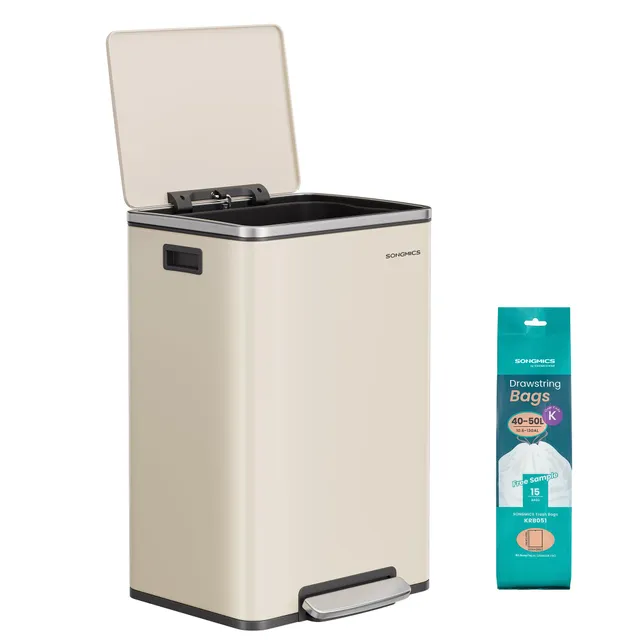 songmics-m-lleimer-50-l-stahl-mit-softclose-cremefarben-ltb595a02 image 1