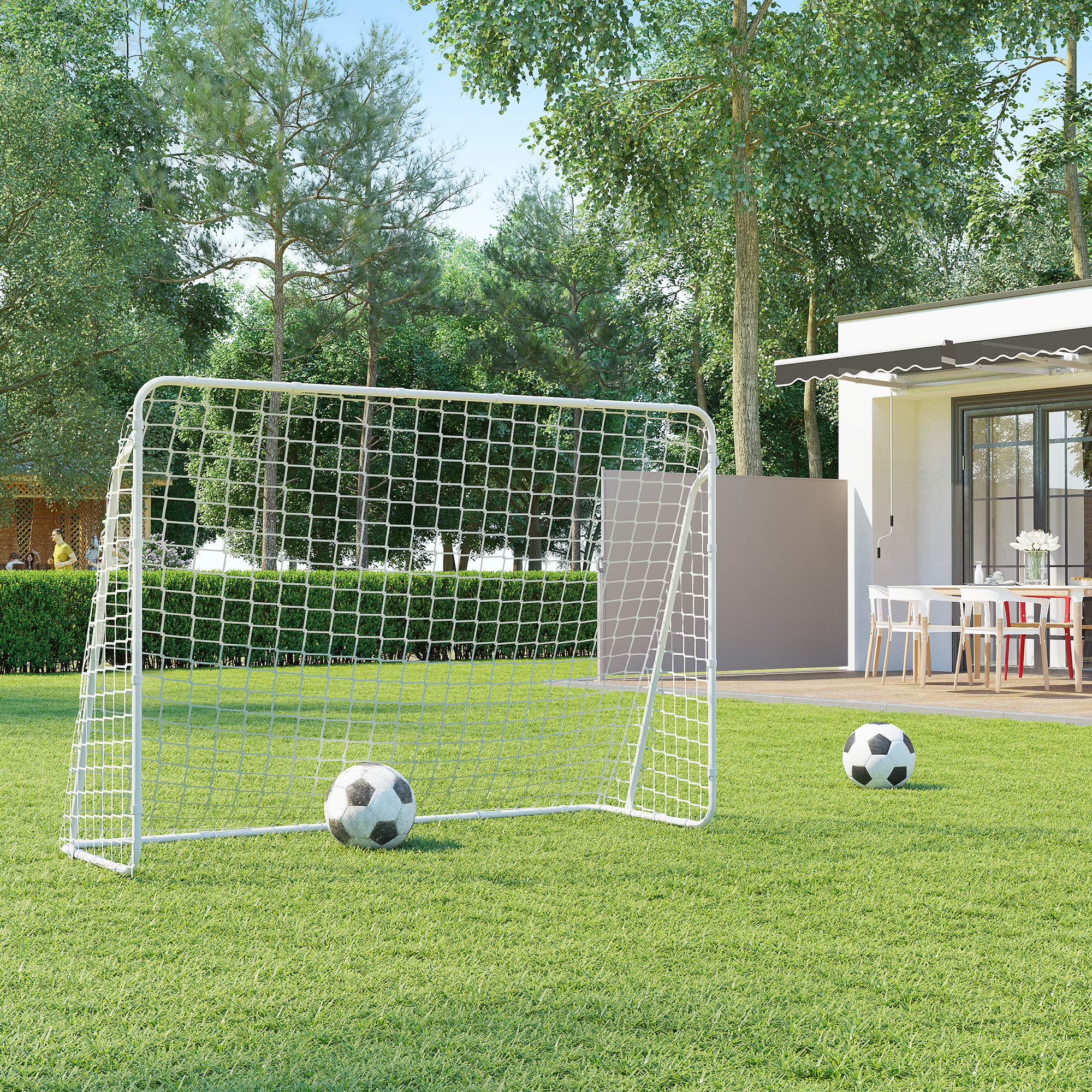 songmics-fu-balltor-mit-netz-garten-tor-eisenrohre-pe-netz-schnelle-montage image 2