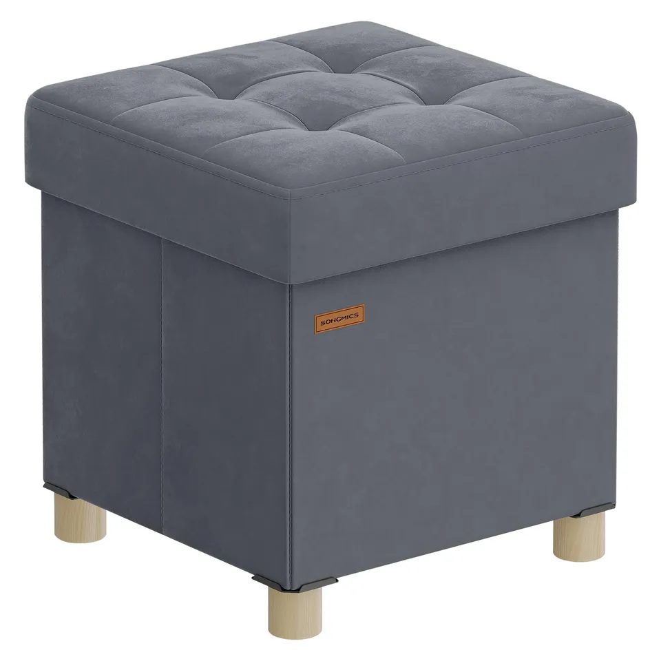 songmics-sitzbank-mit-stauraum-faltbar-37-l-38x38x40-cm-samt image 1