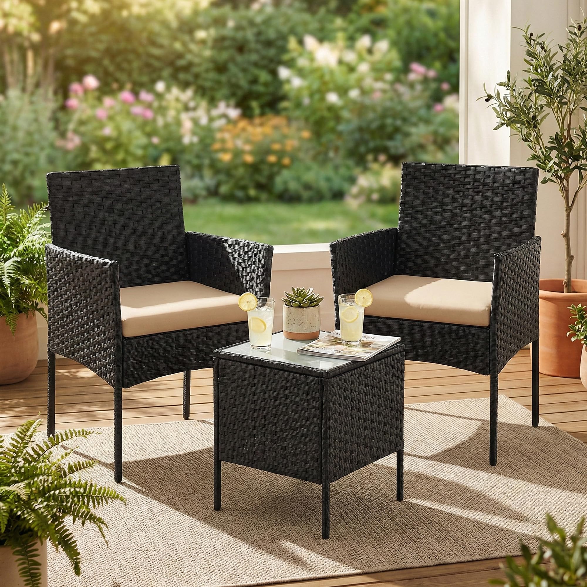 songmics-balkonm-bel-set-ggf003b01-gartenm-bel-pe-polyrattan-tisch-2-st-hle-schw image 1