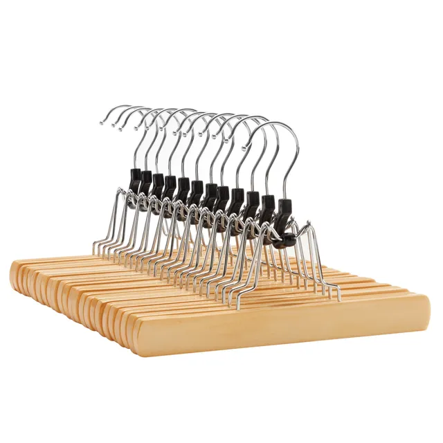 songmics-hosenspanner-crw007-12-12er-set-kleiderb-gel-holz-natur image 1