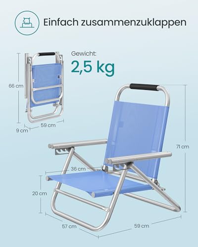 songmics-strandstuhl-klappstuhl-mit-4-stufig-verstellbarer-r-ckenlehne-und-armle image 8
