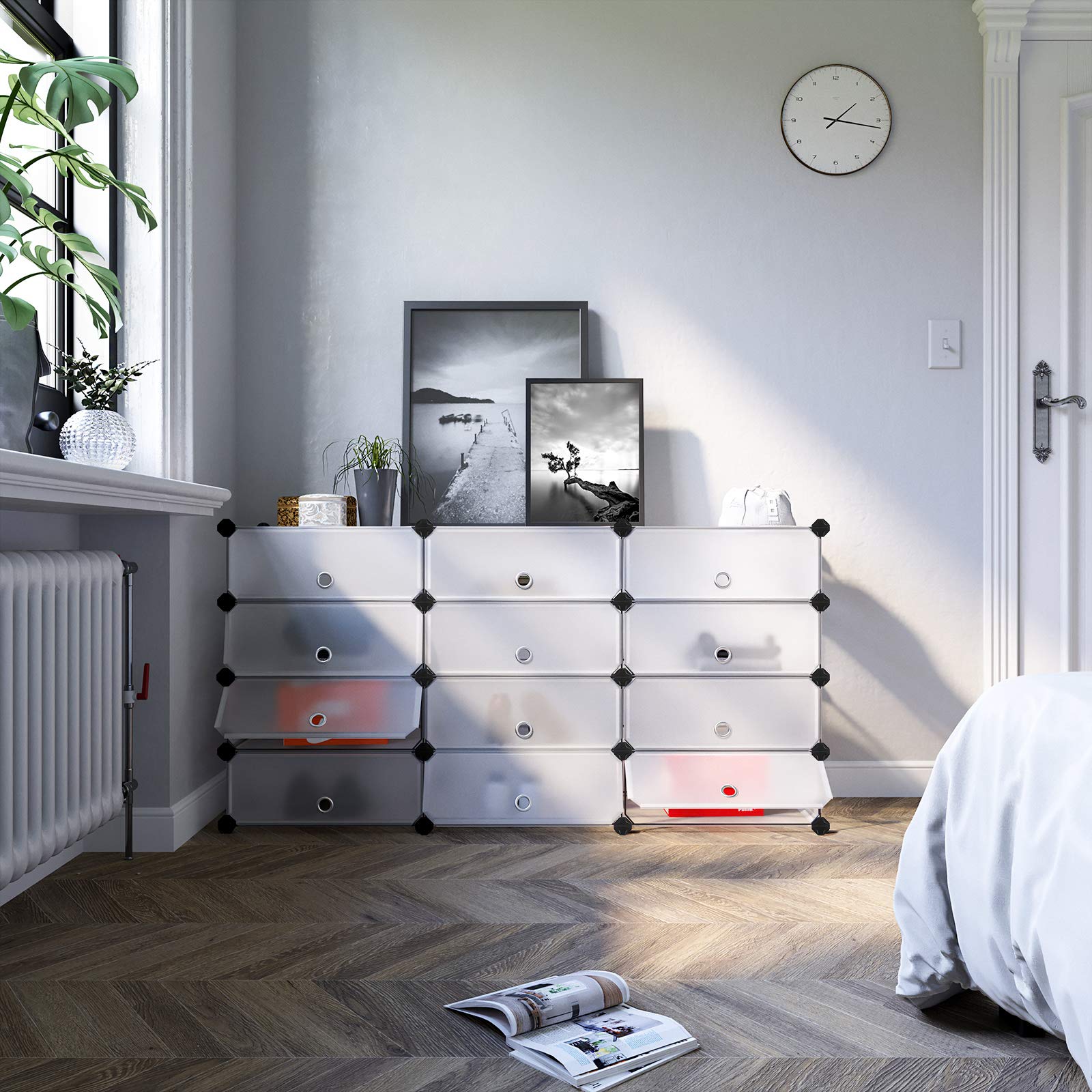 songmics-steckregal-lpc26w-schuhregal-aus-kunststoff-83-x-31-x-105-cm-wei image 4