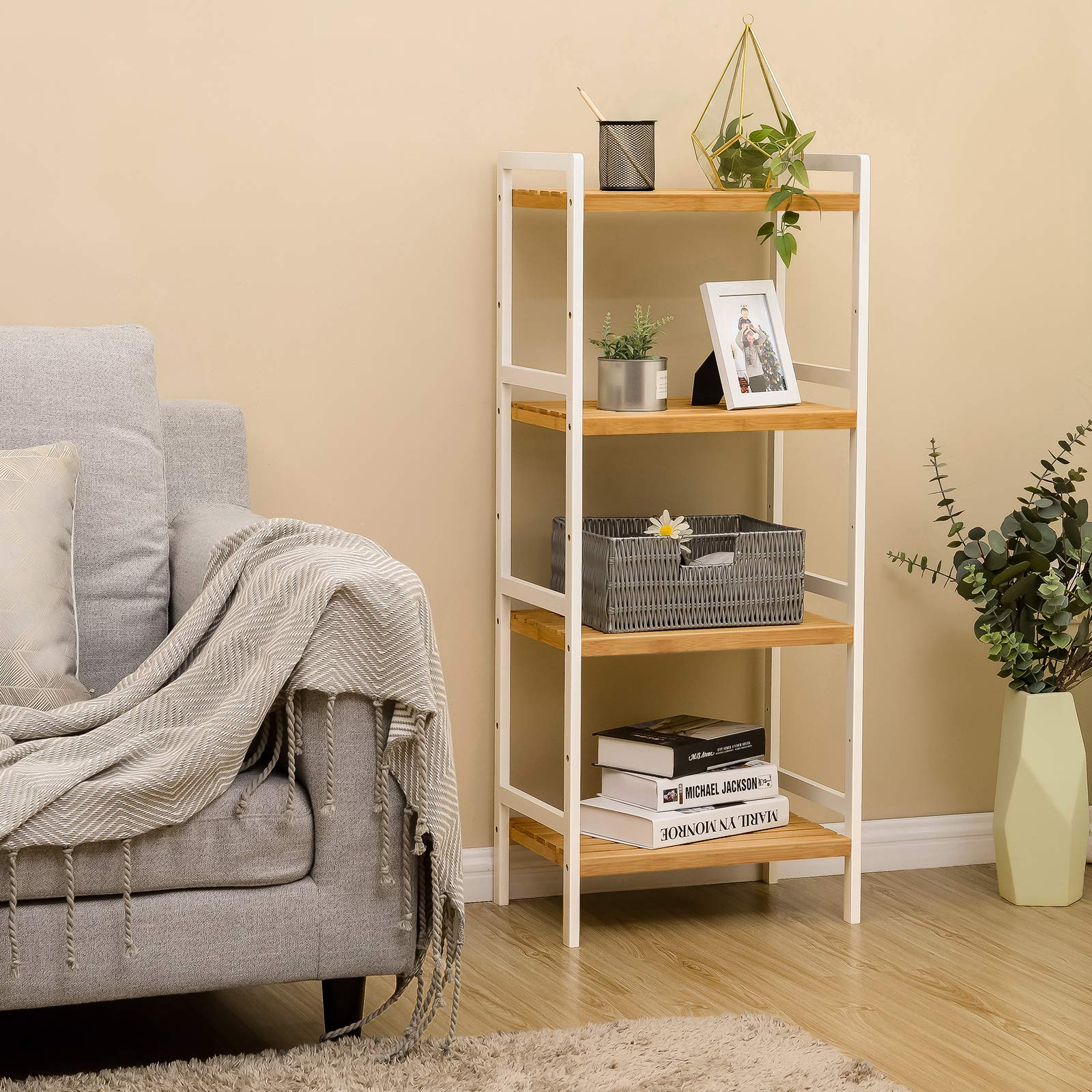 songmics-bambus-regal-bcb74wn-standregal-mit-4-ablagen-45-x-31-5-x-111-cm-naturf image 2