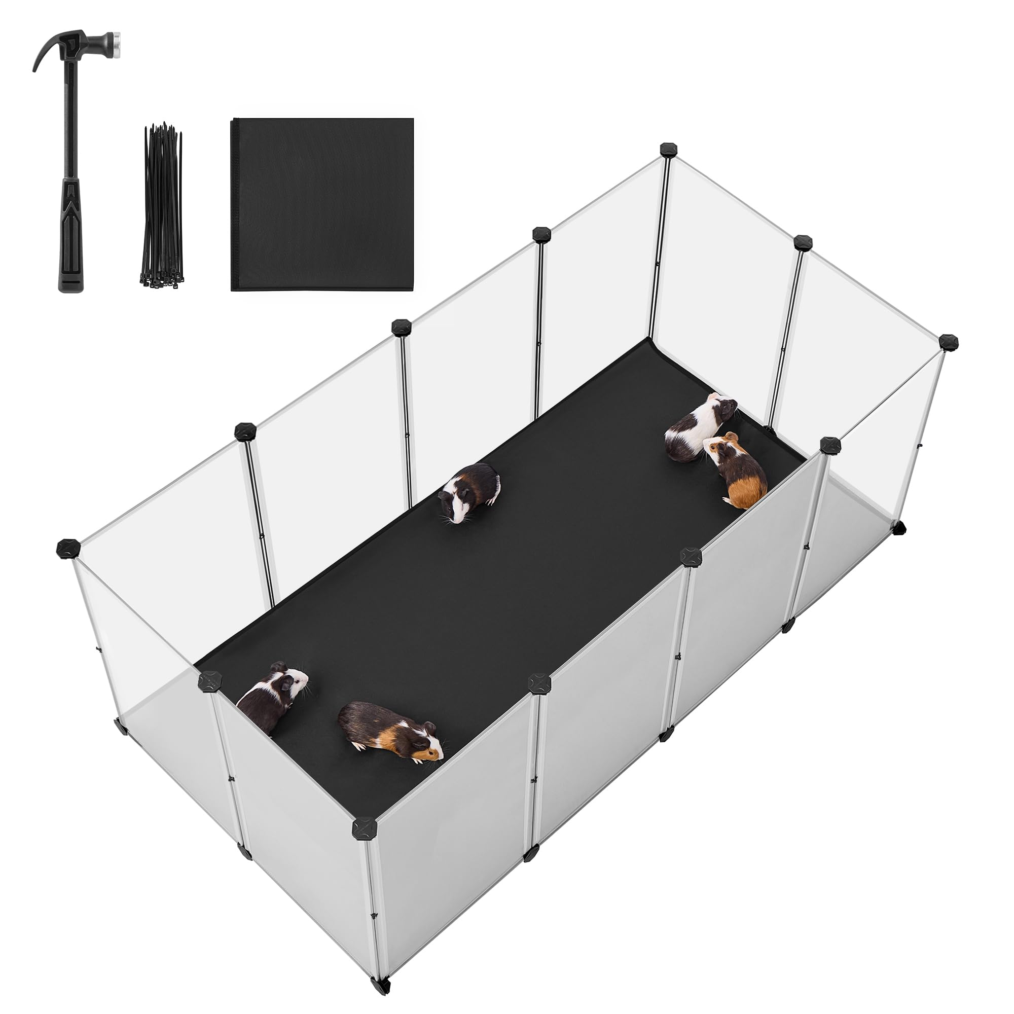 songmics-kleintiergehege-laufstall-125x63x42-cm-mit-unterlage image 8