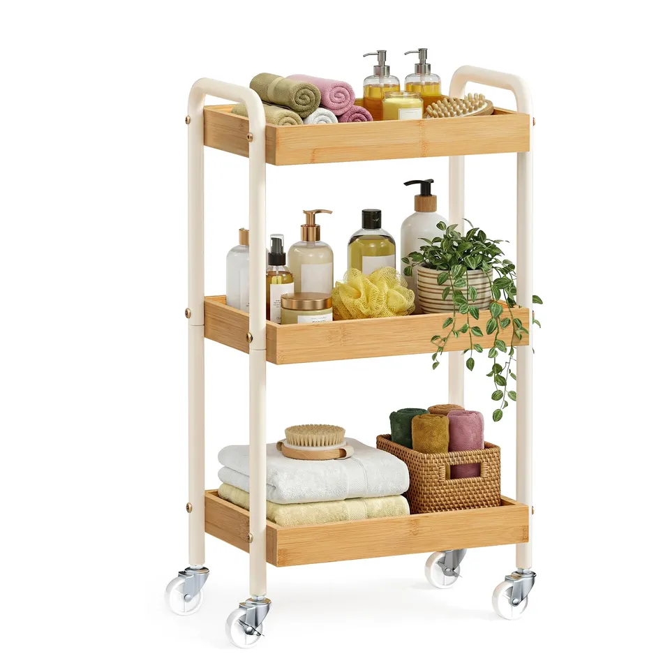songmics-rollwagen-lrc081yl01-naturbeige-servierwagen-27-5-x-41-3-x-73-cm image 1