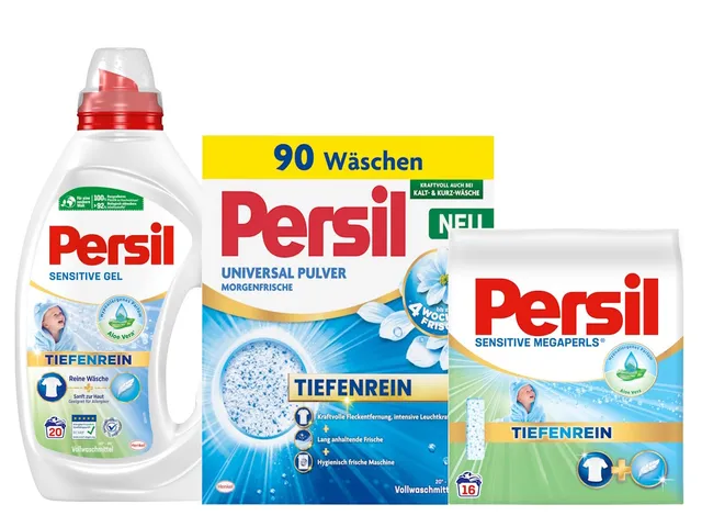 persil-universal-pulver-morgenfrische-90-wl-megaperls-sensitive-16-wl-kraft-gel- image 1