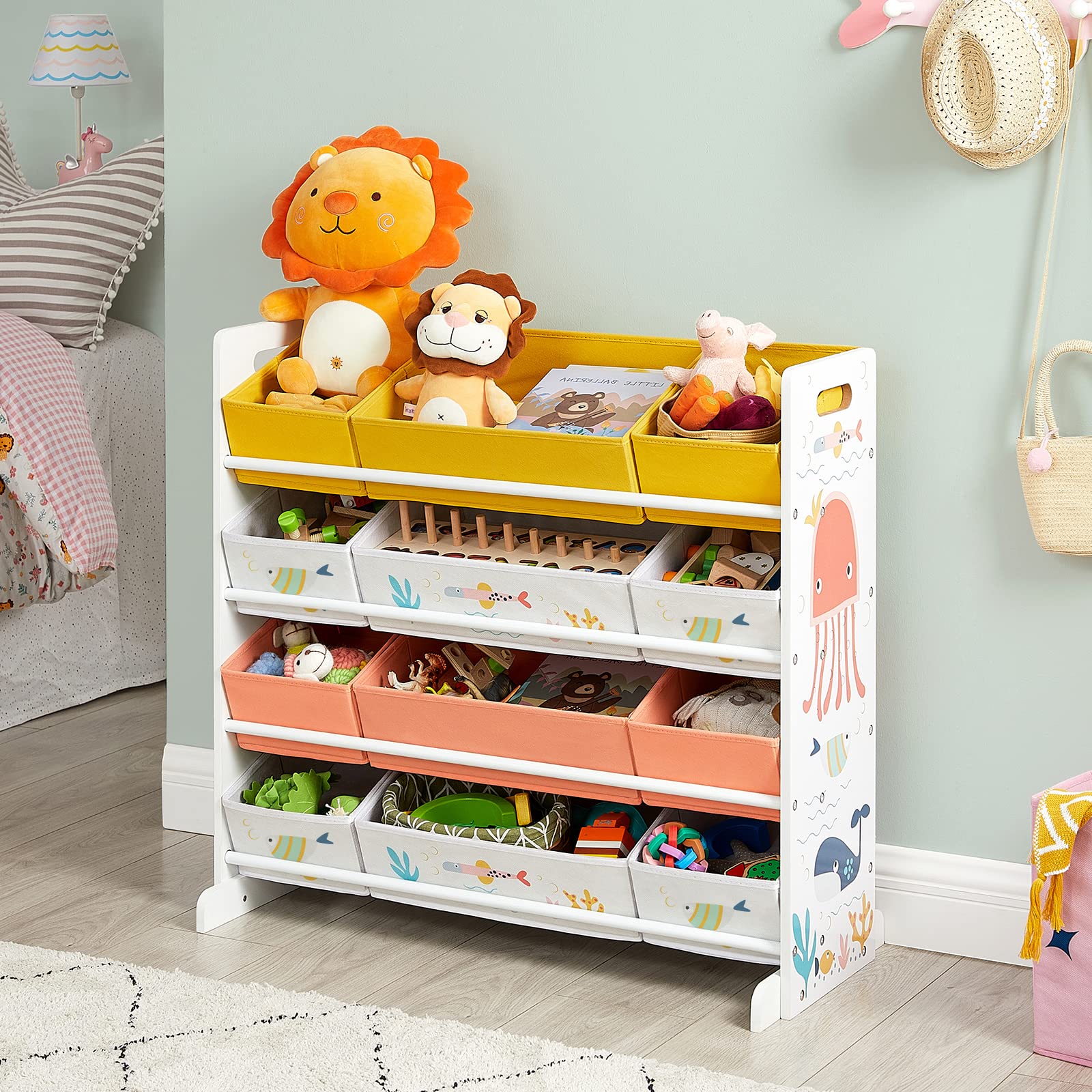 songmics-spielzeugregal-gkrs04wt-kinderzimmerregal-mit-12-stoffboxen-f-r-b-cher- image 4