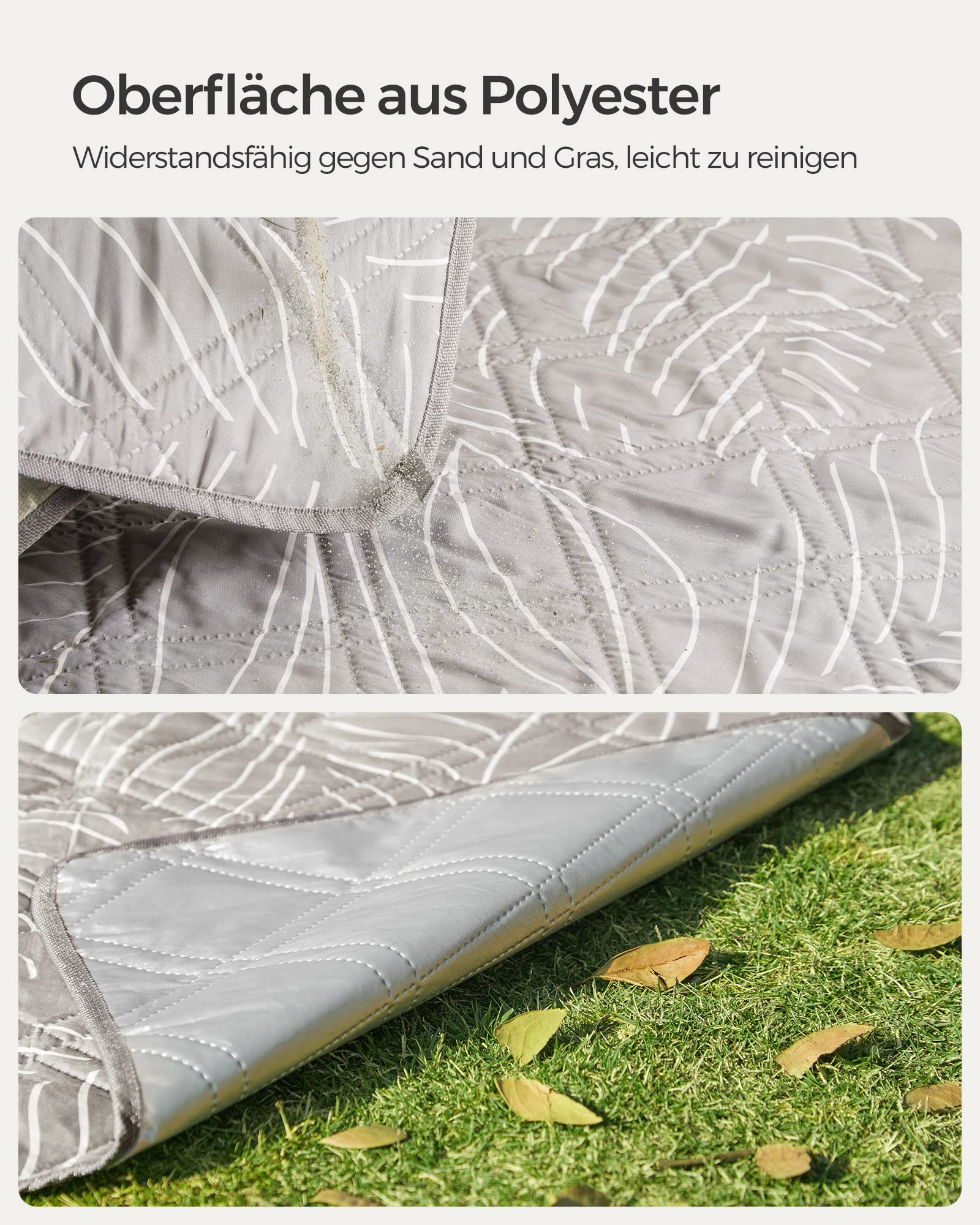 songmics-gcm010b02-picknickdecke-200-x-200-cm-wasserdicht-khaki-farn image 6
