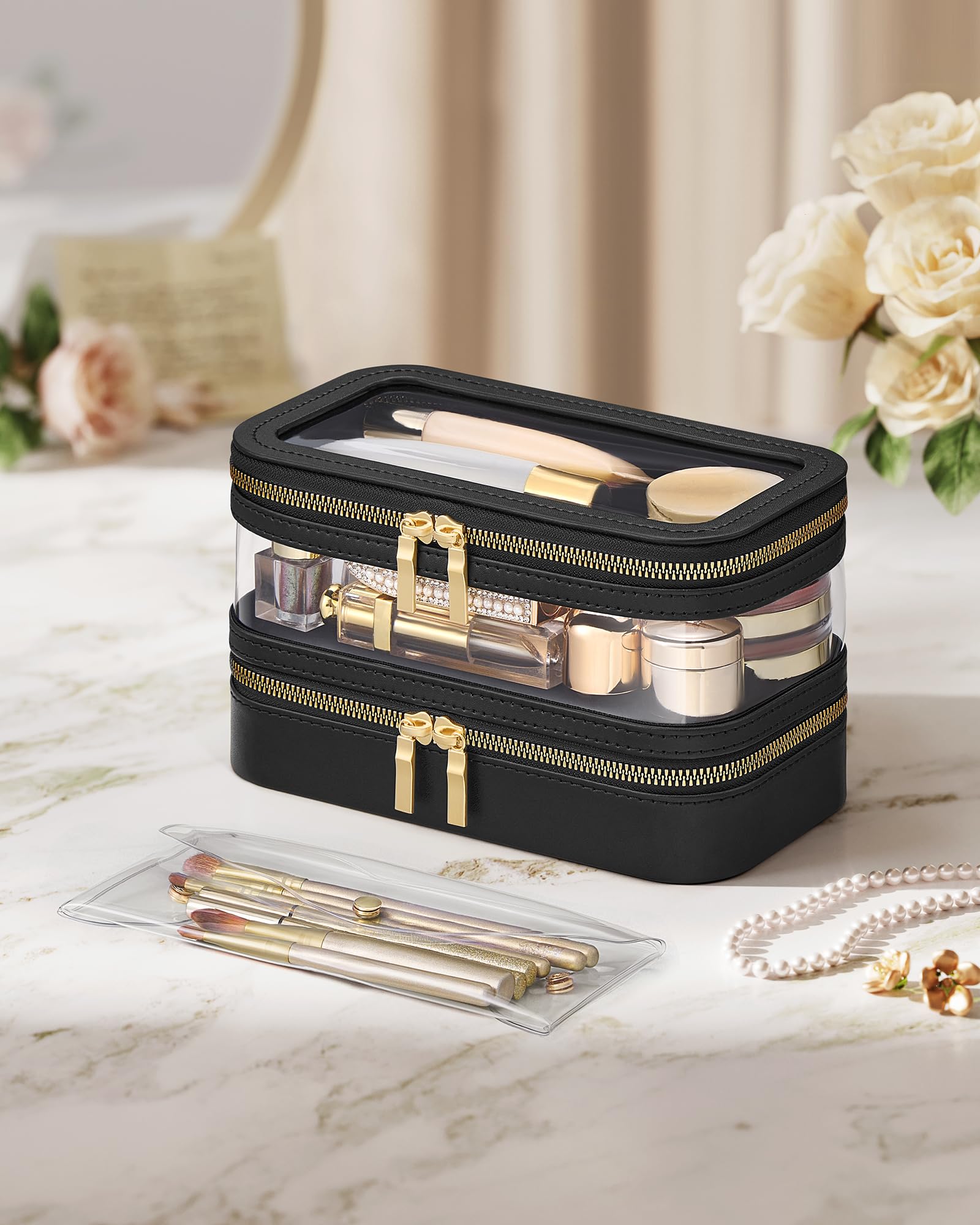 songmics-make-up-tasche-mit-schmuckk-stchen-22-x-12-x-12-cm-tintenschwarz image 2