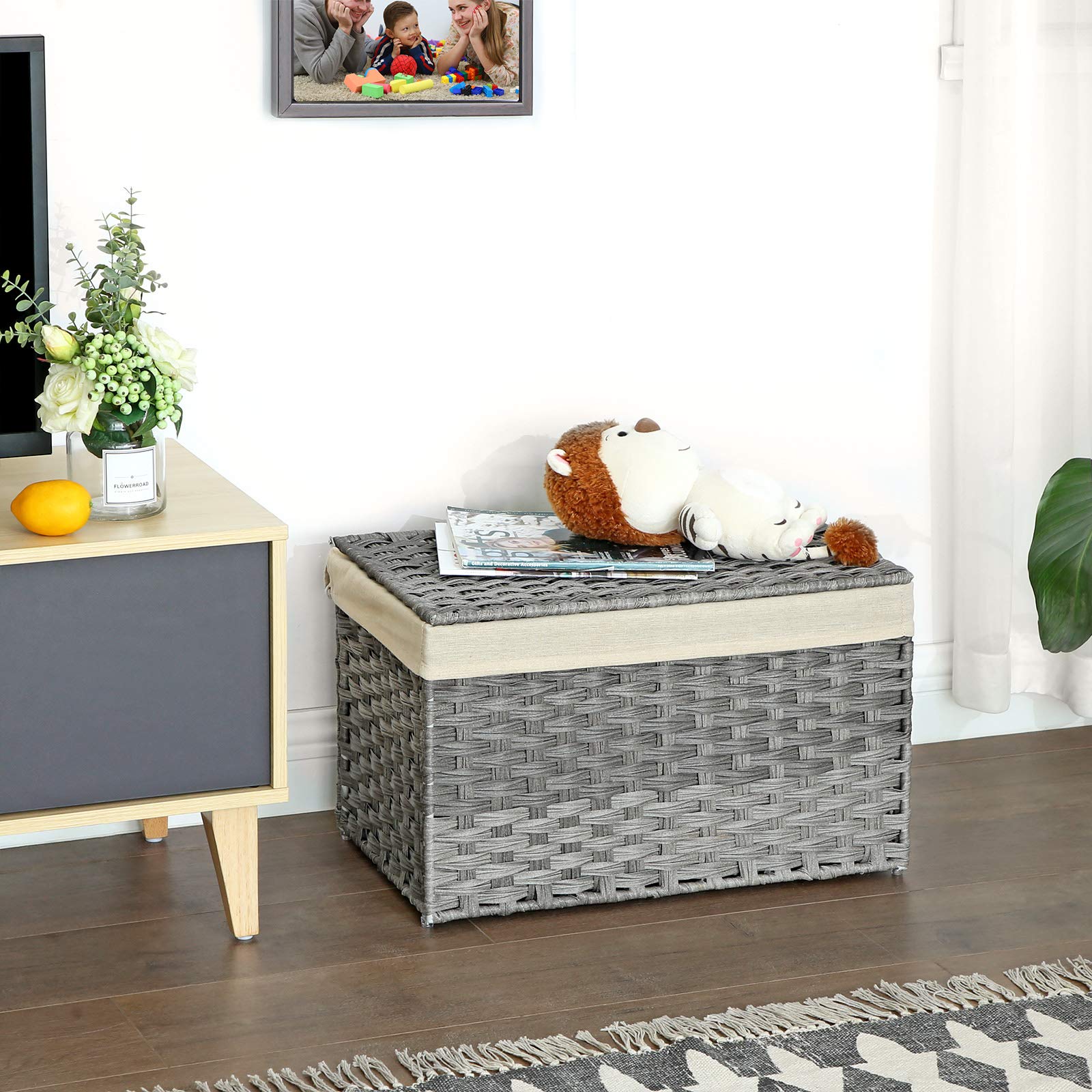 songmics-rst56wg-w-schekorb-65-l-mit-deckel-faltbar-grau image 2