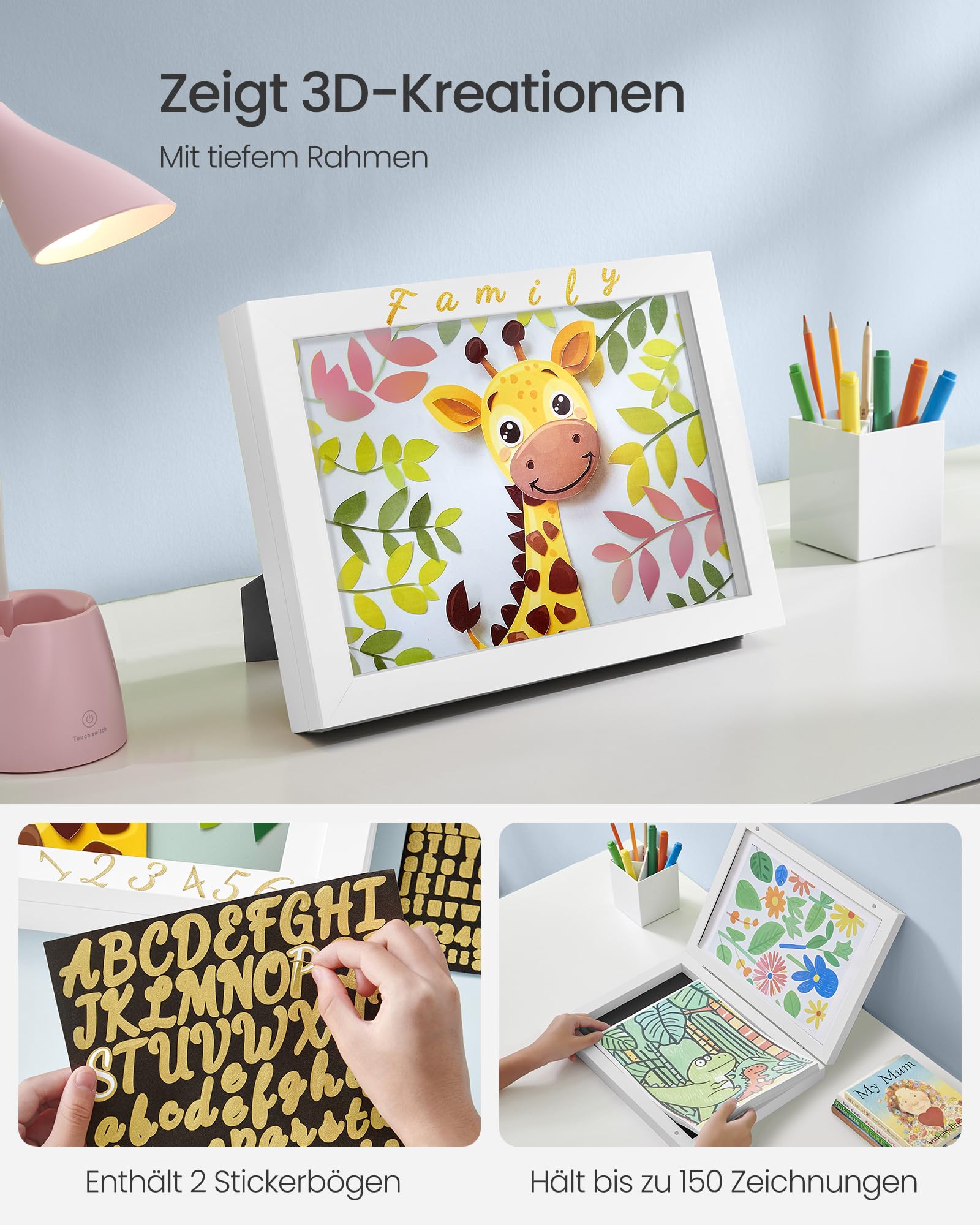 songmics-bilderrahmen-rpf052w02-2er-set-a4-kinder-kunstrahmen-mattwei-f-r-150-bi image 4