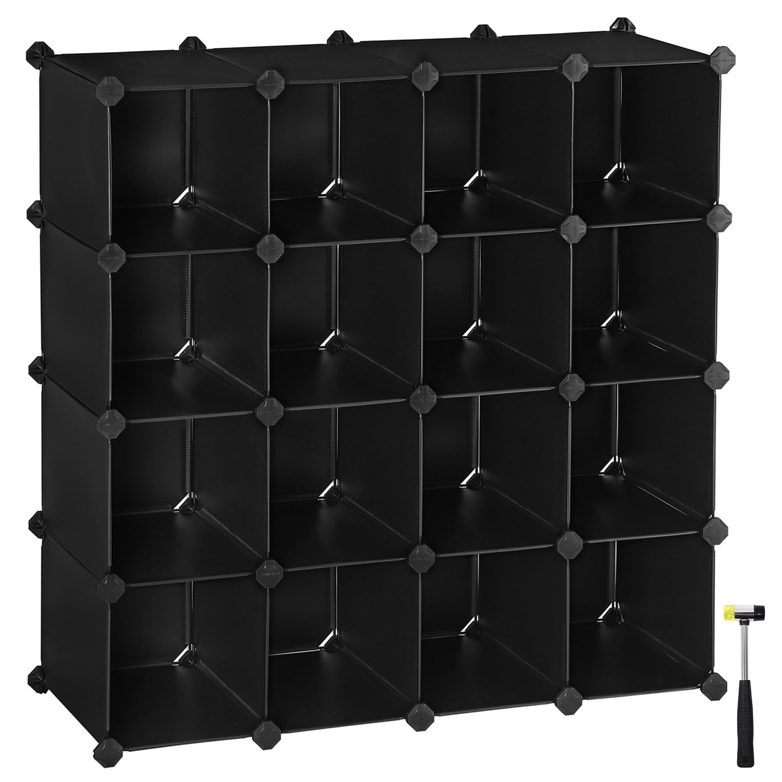 songmics-16-w-rfel-aufbewahrungseinheit-schuhregal-diy-30-x-111-2-x-86-2-cm-schw image 1