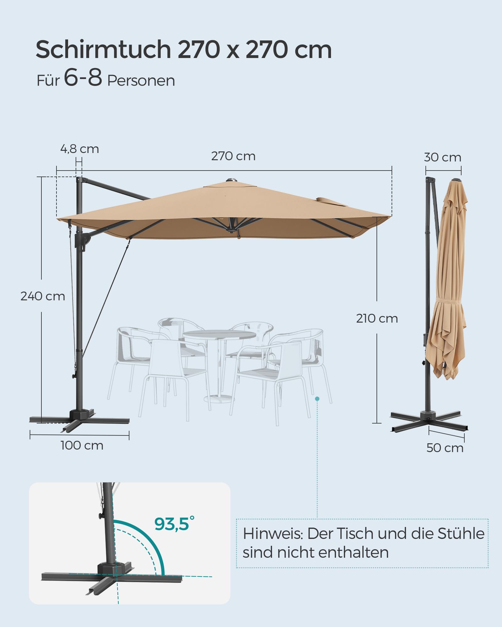 songmics-gpu057k01-ampelschirm-270-x-270-cm-kamelbraun image 5