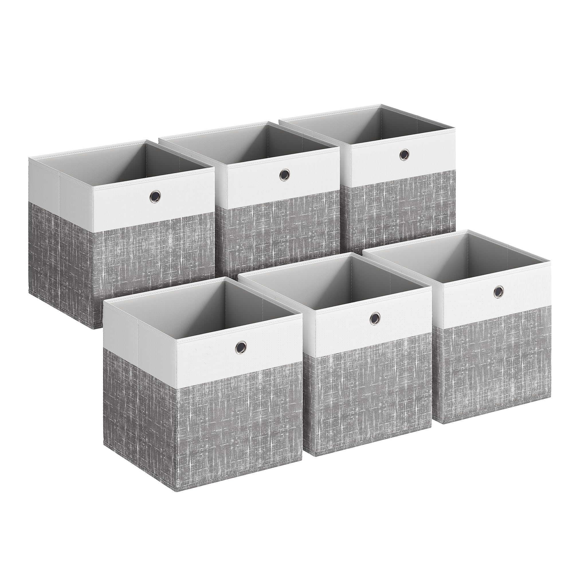songmics-aufbewahrungsbox-6er-set-30-x-30-x-30-cm-wolkenwei-schilfgrau-rfb430gm0 image 8