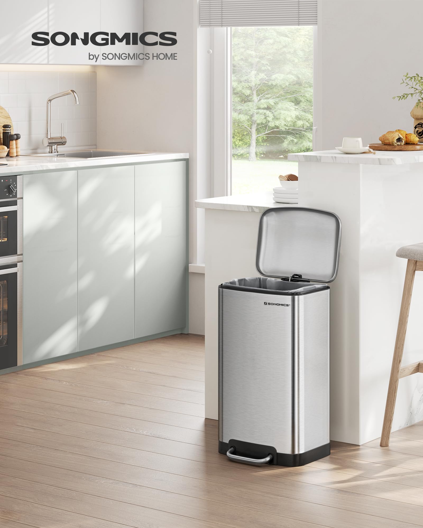 songmics-m-lleimer-30-liter-treteimer-stahl-softclose-silber image 2