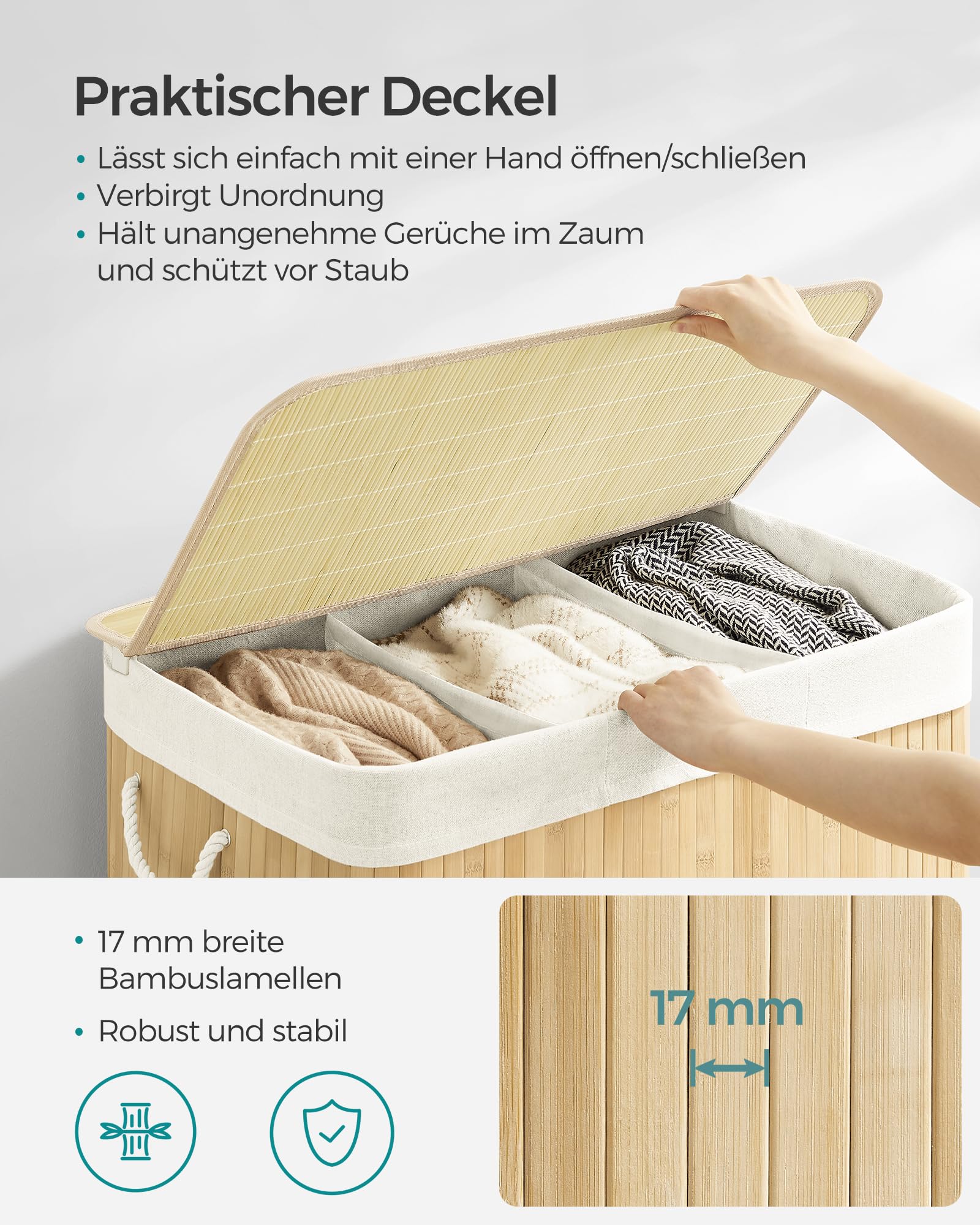 songmics-w-schekorb-3-f-cher-150l-mit-deckel-bambus-faltbar image 3