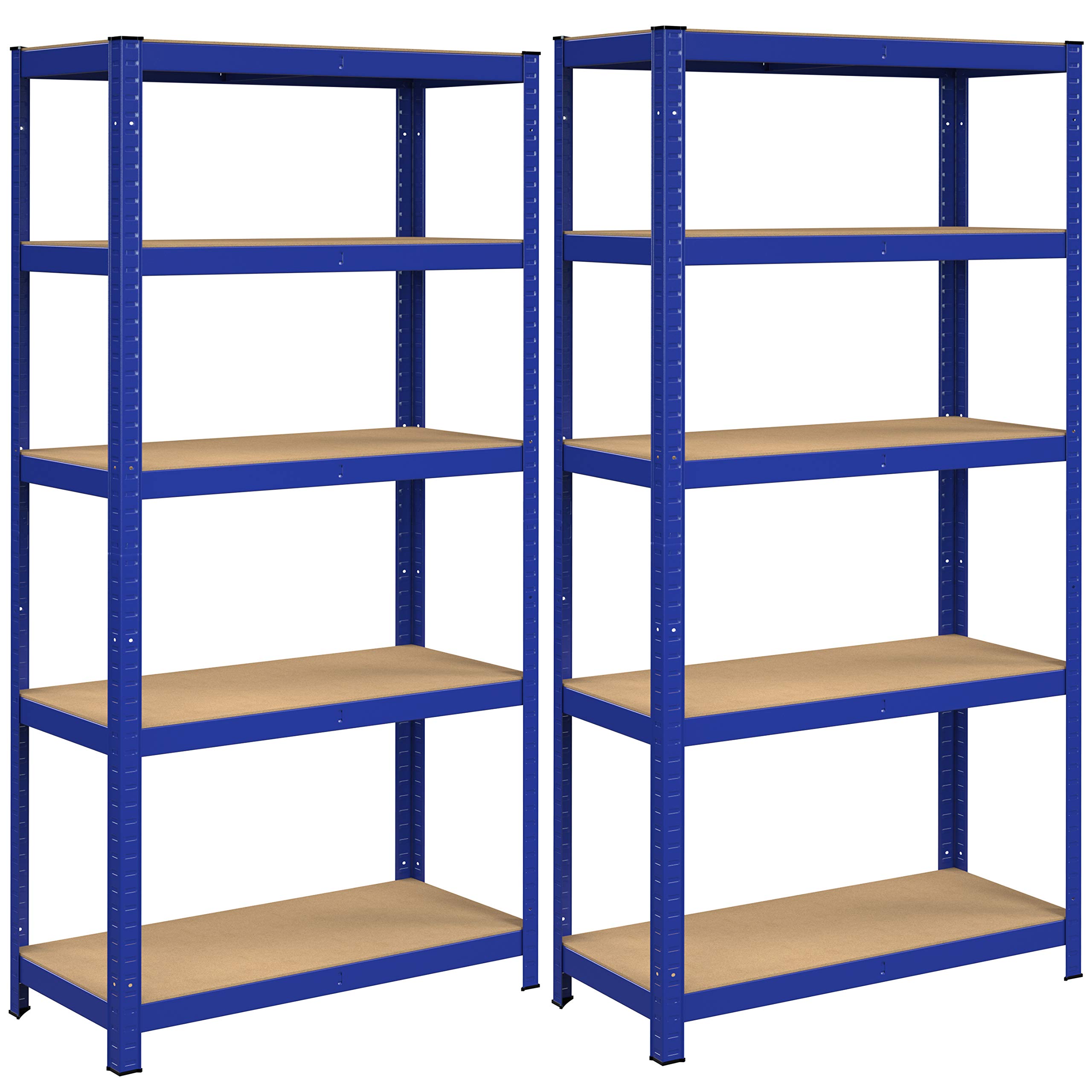 songmics-schwerlastregal-2er-set-40-x-90-x-180-cm-metall-875-kg-blau image 1