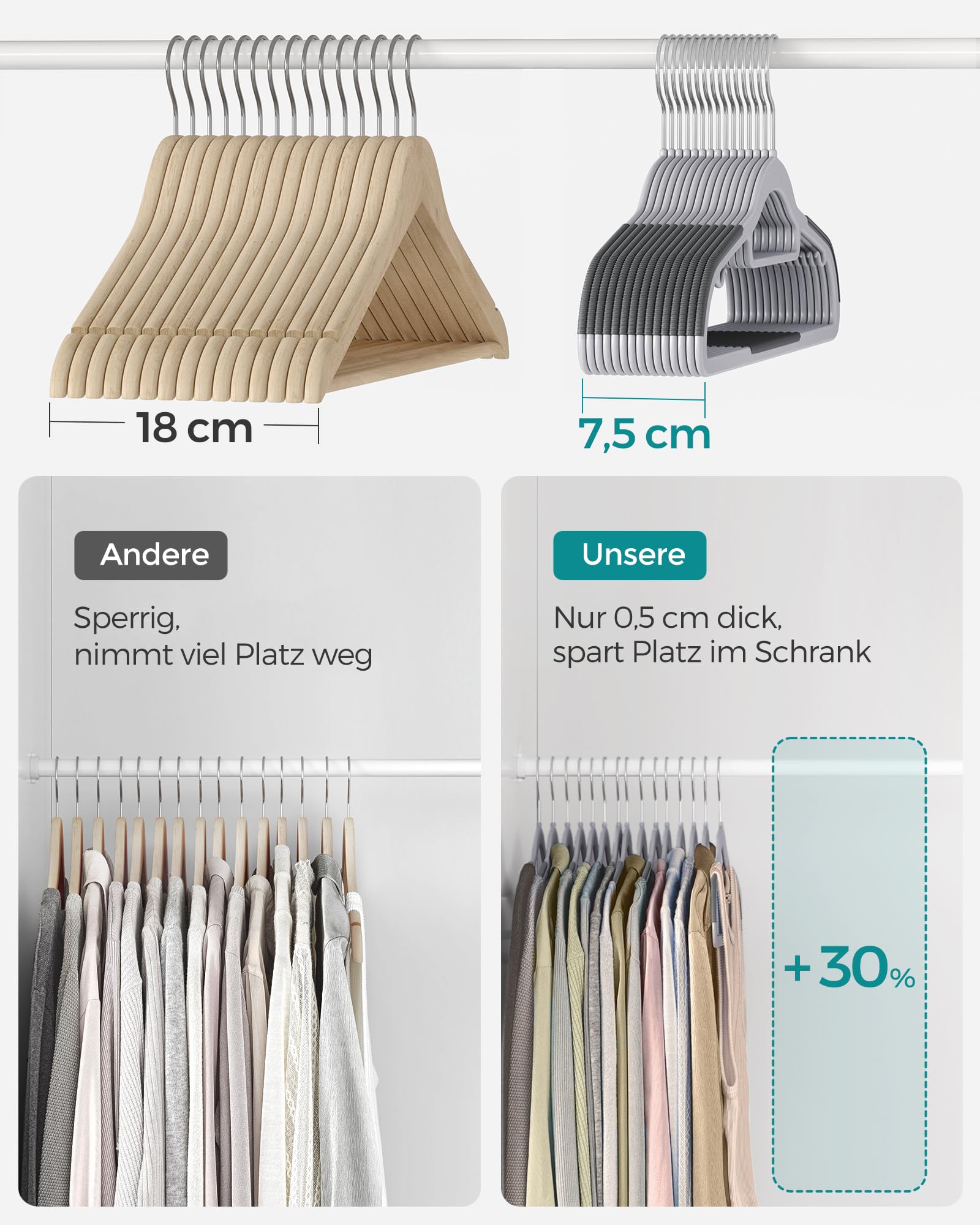 songmics-kleiderb-gel-kunststoff-crp20g50-50er-set-42-cm-hellgrau-dunkelgrau image 6