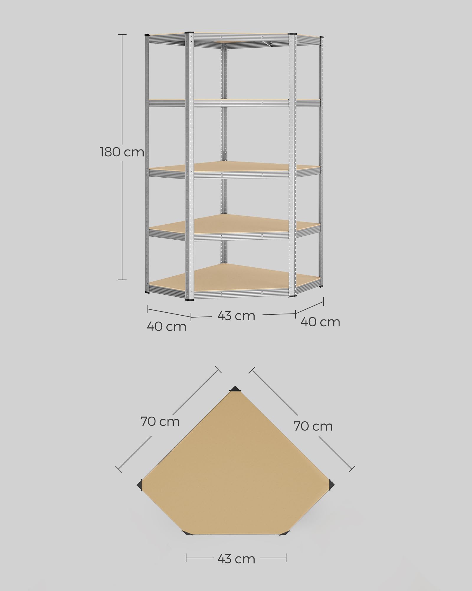songmics-eckregal-glr080e01-5-ebenen-metall-875-kg image 2