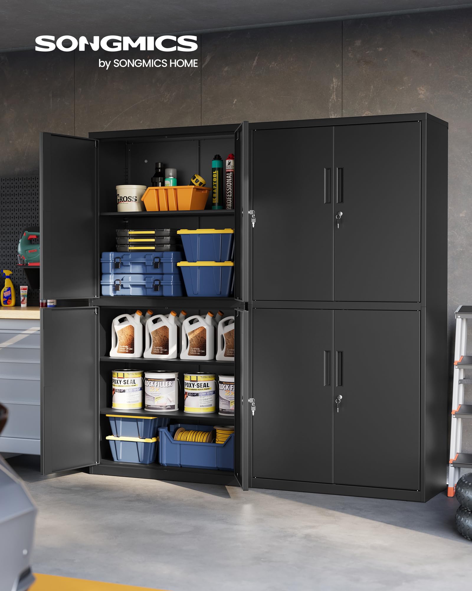 songmics-aktenschrank-omc016b01-stahl-40x80x180cm-mattschwarz image 3