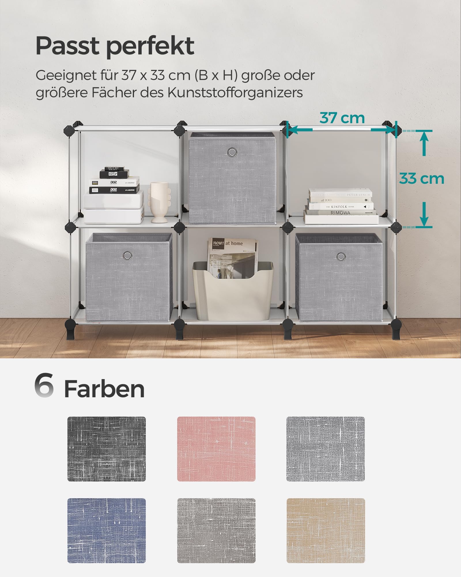 songmics-aufbewahrungsbox-6er-set-rfb02lg-3-grau-meliert-30-x-30-x-30-cm image 7