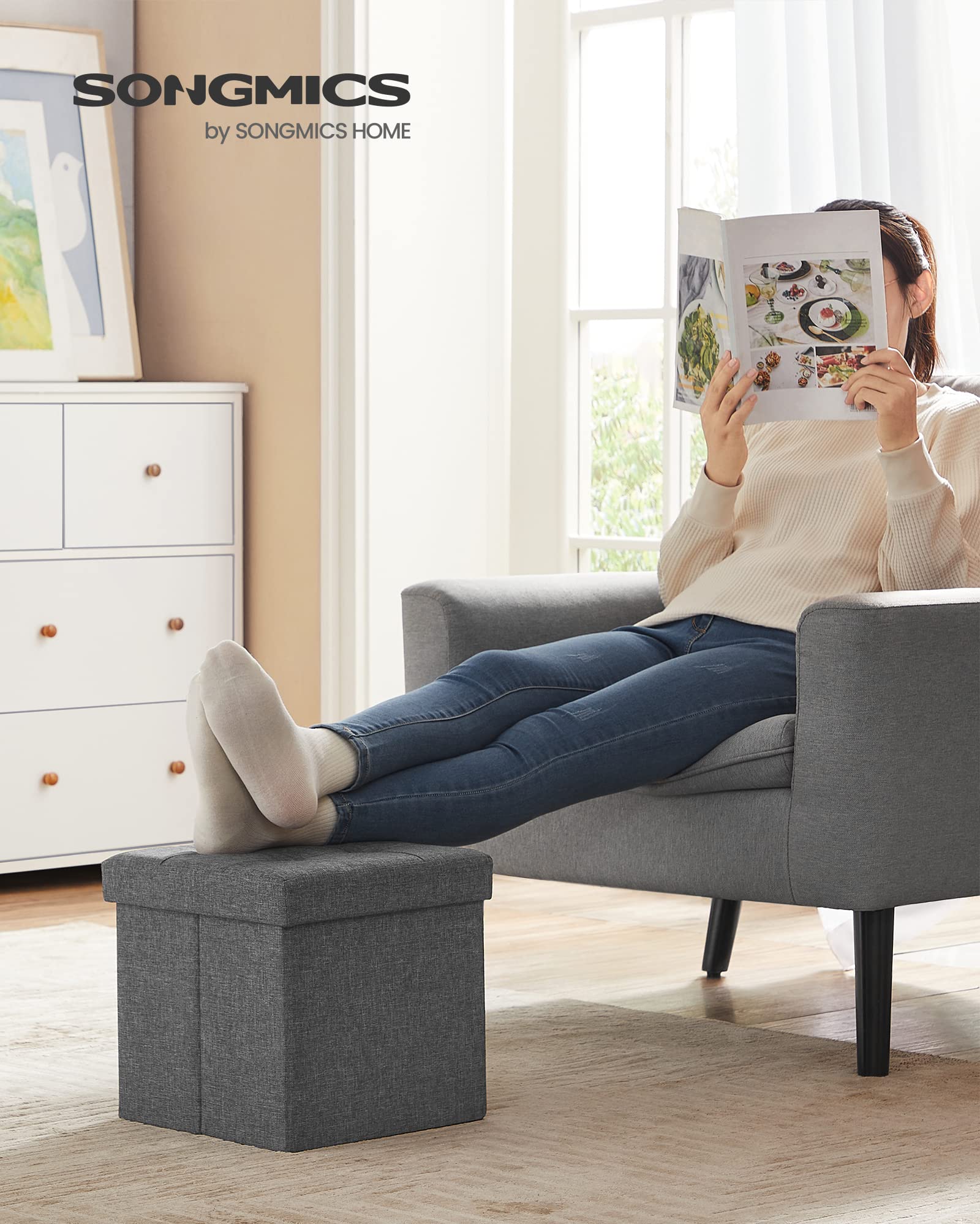 songmics-lsf426g02-sitzbank-mit-stauraum-30-cm-2er-set-dunkelgrau image 3