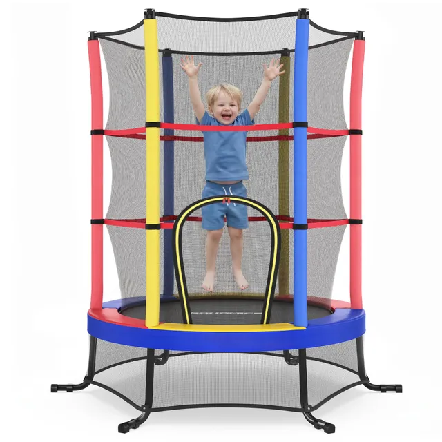 songmics-kindertrampolin-174-cm-mit-sicherheitsnetz-indoor-outdoor image 1
