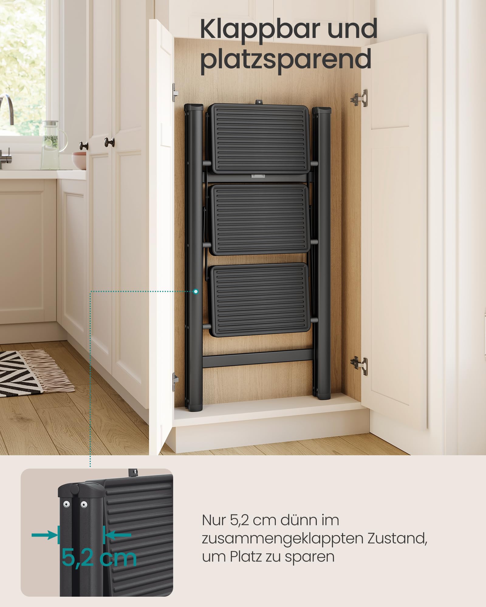 songmics-trittleiter-3-stufen-stahl-bis-150-kg-schwarz image 5