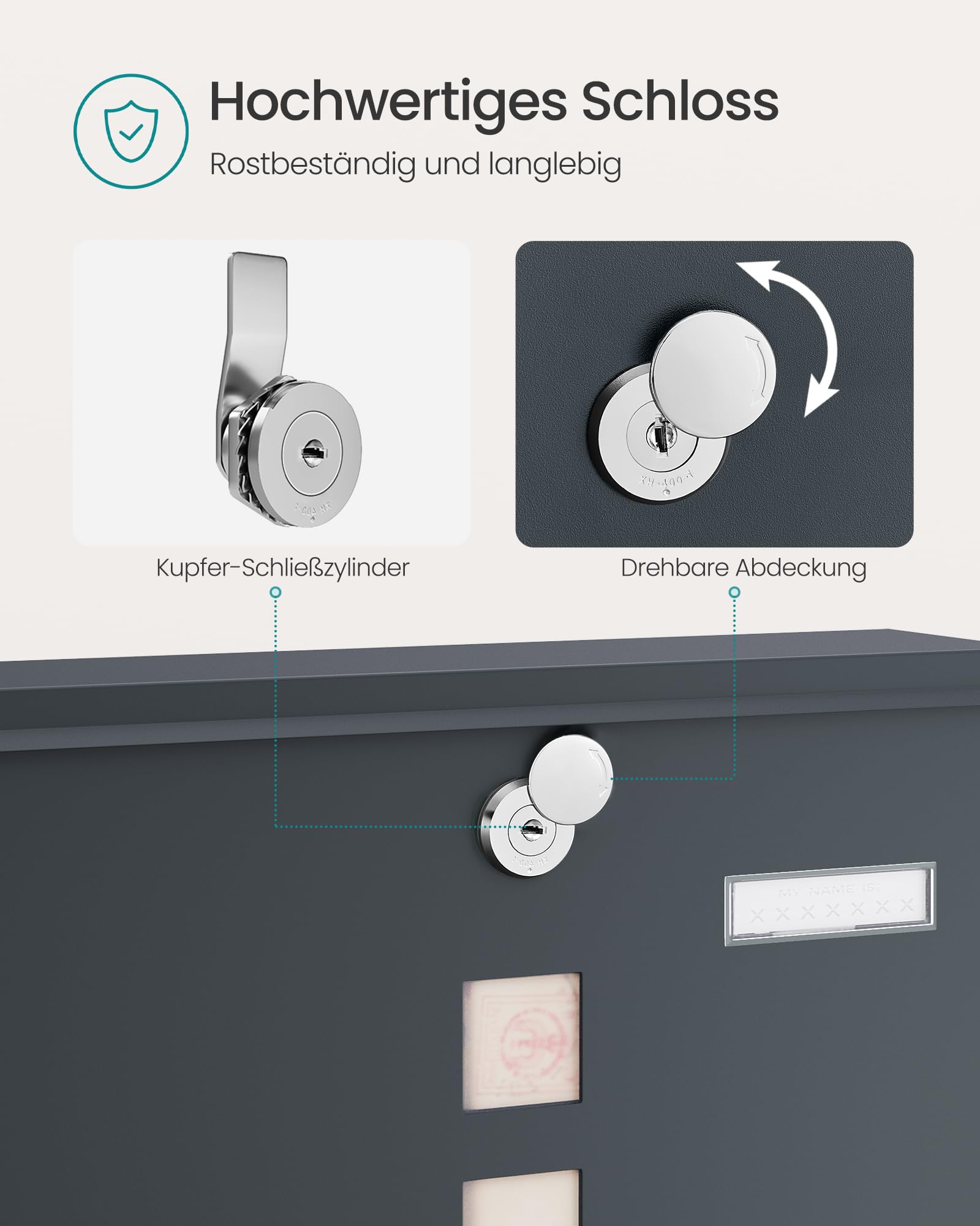 songmics-wandbriefkasten-gmb20ag-anthrazitgrau-30-8-x-33-8-cm-mit-schloss image 3