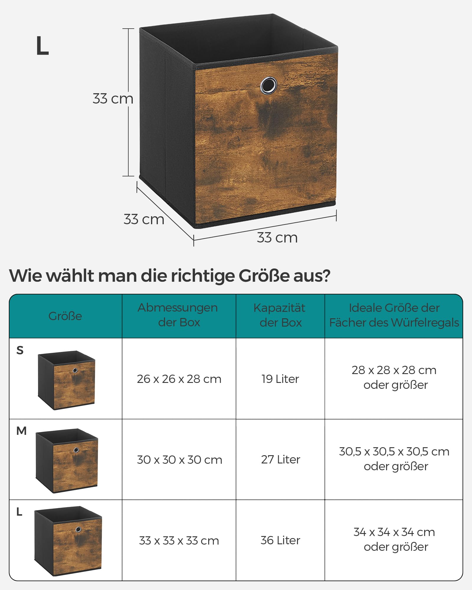 songmics-aufbewahrungsbox-rfb133b01-6er-set-33-x-33-x-33-cm-vintagebraun-schwarz image 4