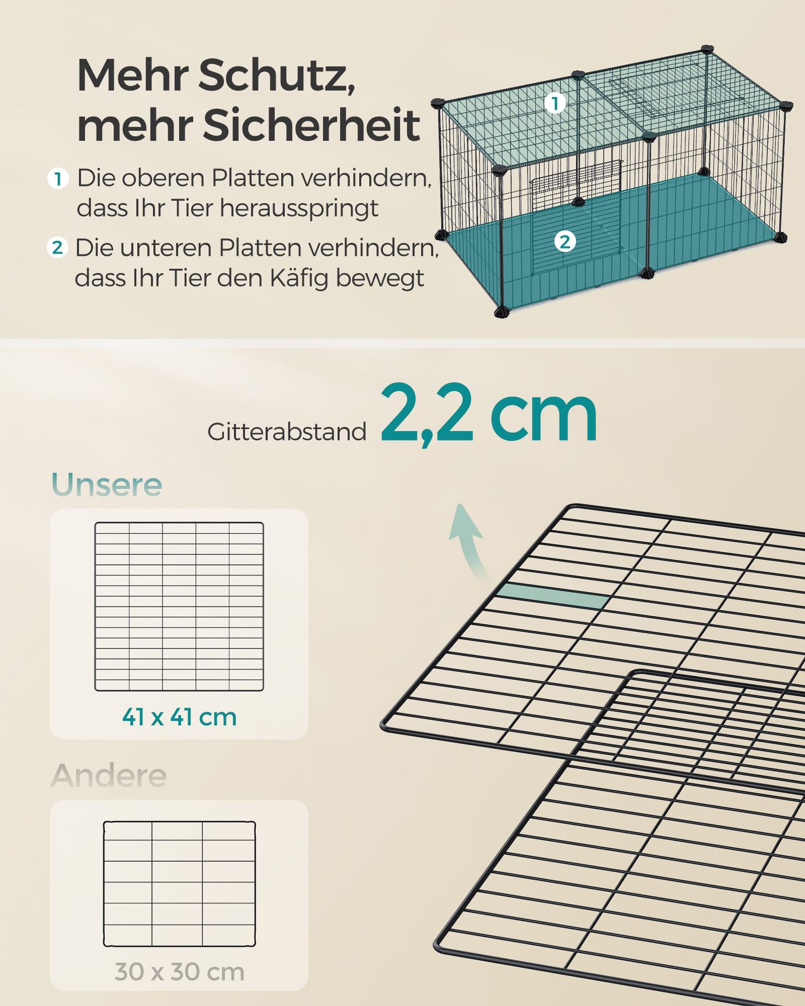 songmics-lpi009b01-kleintierk-fig-laufstall-l-82x41x41-cm-schwarz image 4