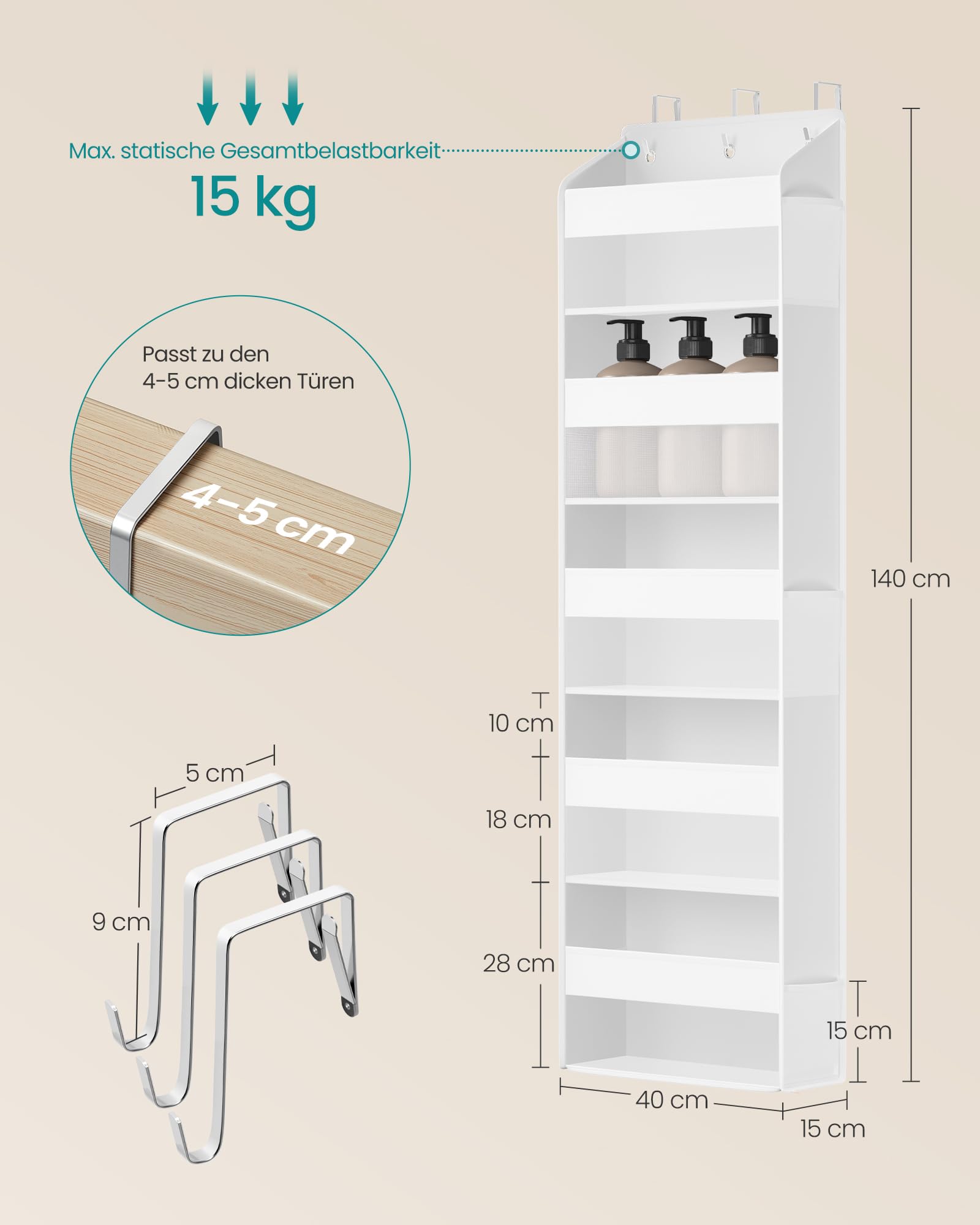 songmics-t-r-organizer-2er-set-h-ngeorganizer-mit-je-5-f-chern-faltbar image 4