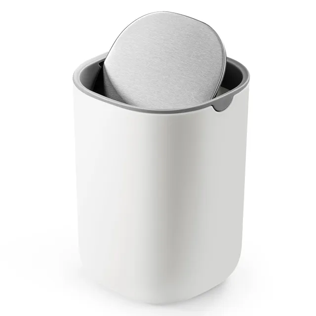 songmics-tischm-lleimer-1-5-l-mit-schwingdeckel-edelstahl image 1