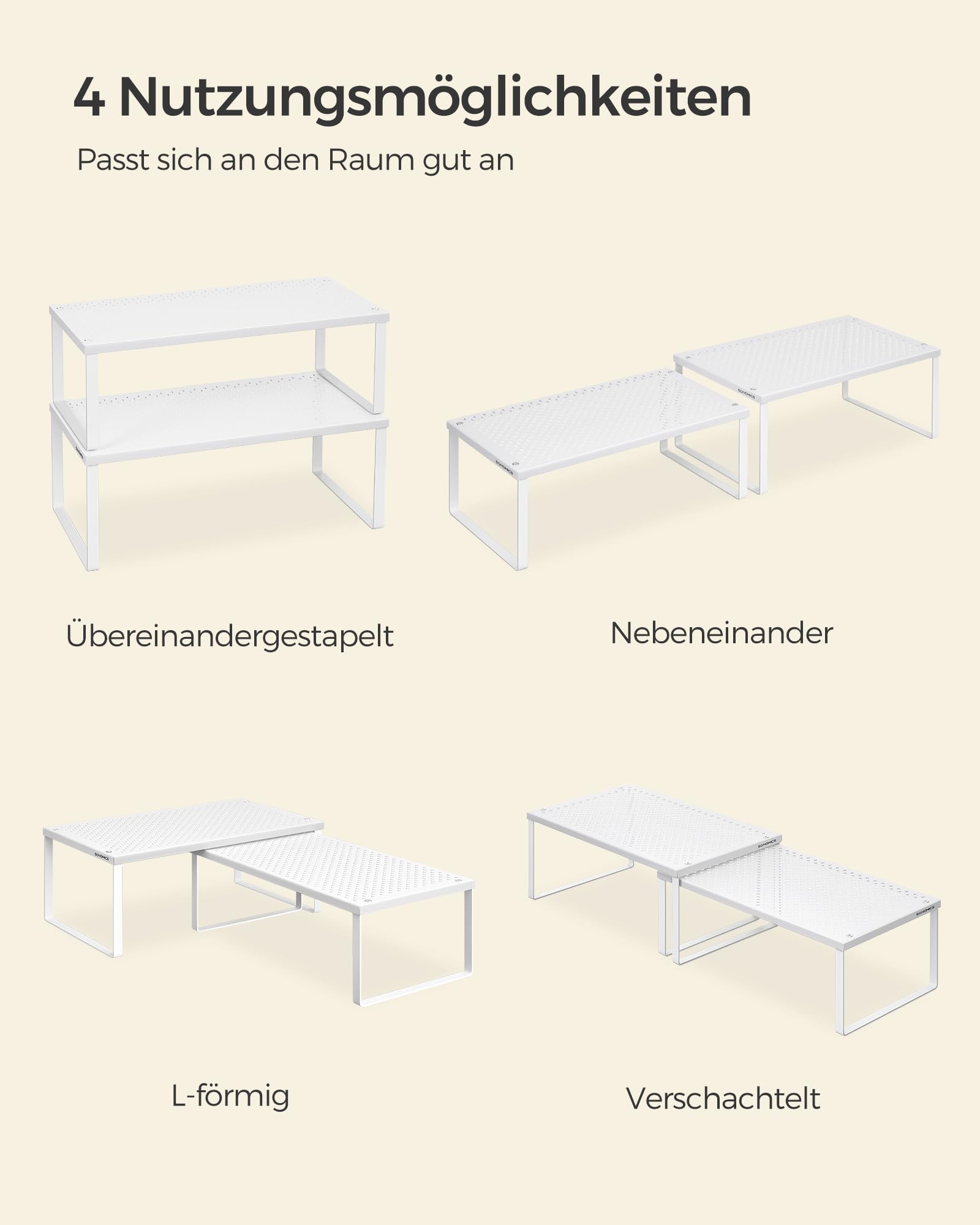 songmics-kcs401w01-gew-rzregal-2er-set-metall-wei-erweiterbar-stapelbar image 7