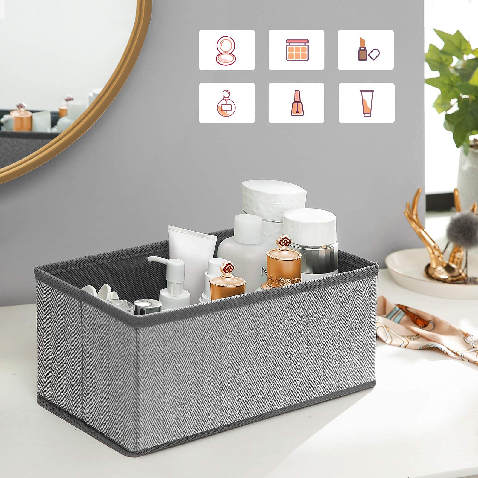 songmics-aufbewahrungsboxen-6er-set-schubladen-organizer-vliesstoff-leinenoptik- image 3