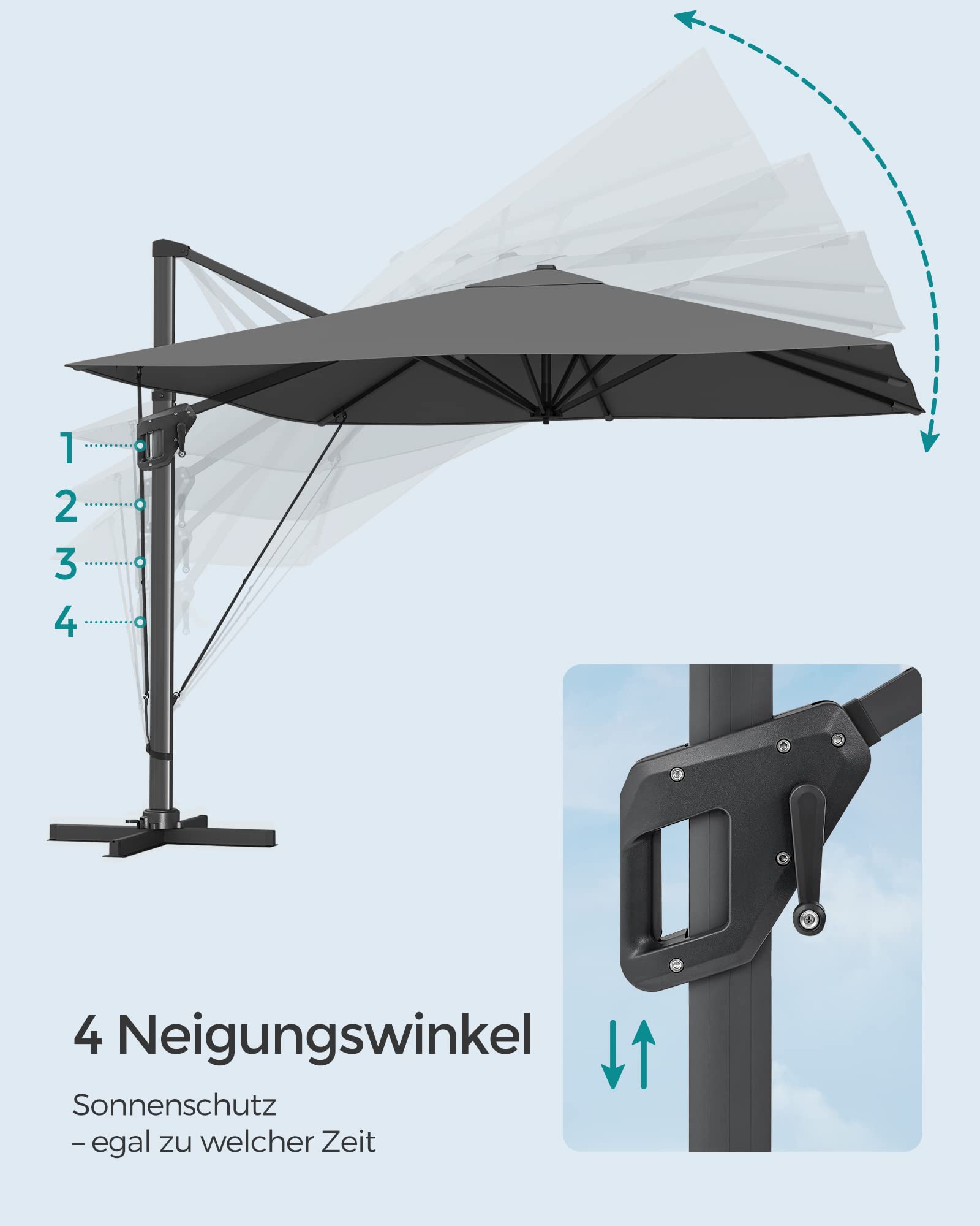 songmics-ampelschirm-gpu039g01-290-x-290-cm-sonnenschirm-mit-st-nder-rauchgrau image 4