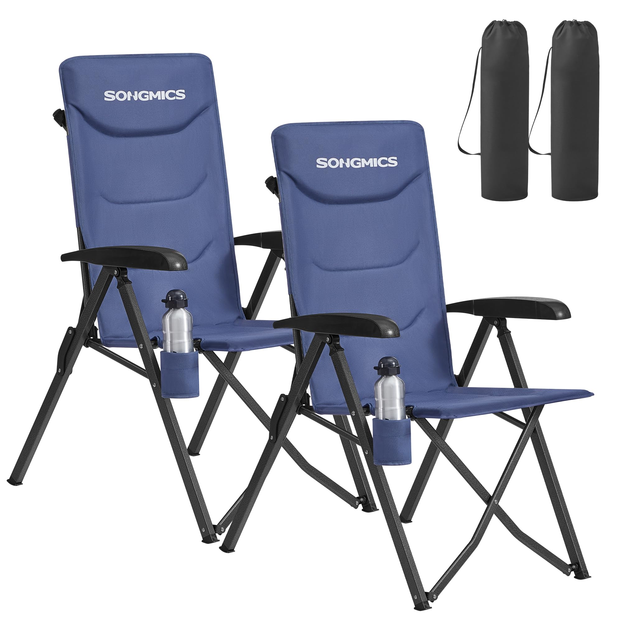 songmics-campingstuhl-gcb015gz01-klappstuhl-grau-verstellbar-95-150 image 8