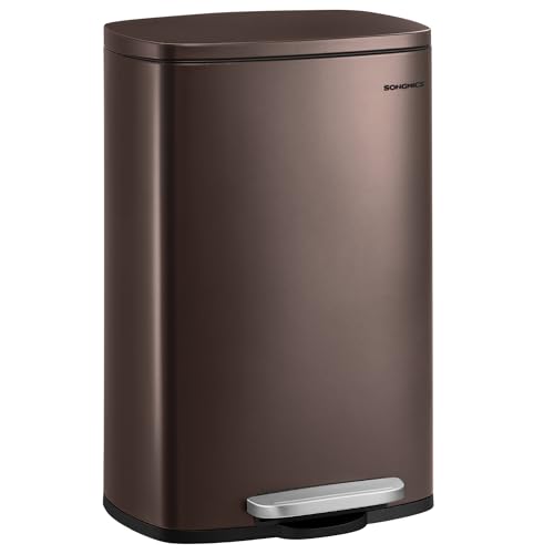 songmics-k-chenabfalleimer-50-l-ltb50br02-treteimer-stahl-braun-soft-close image 8