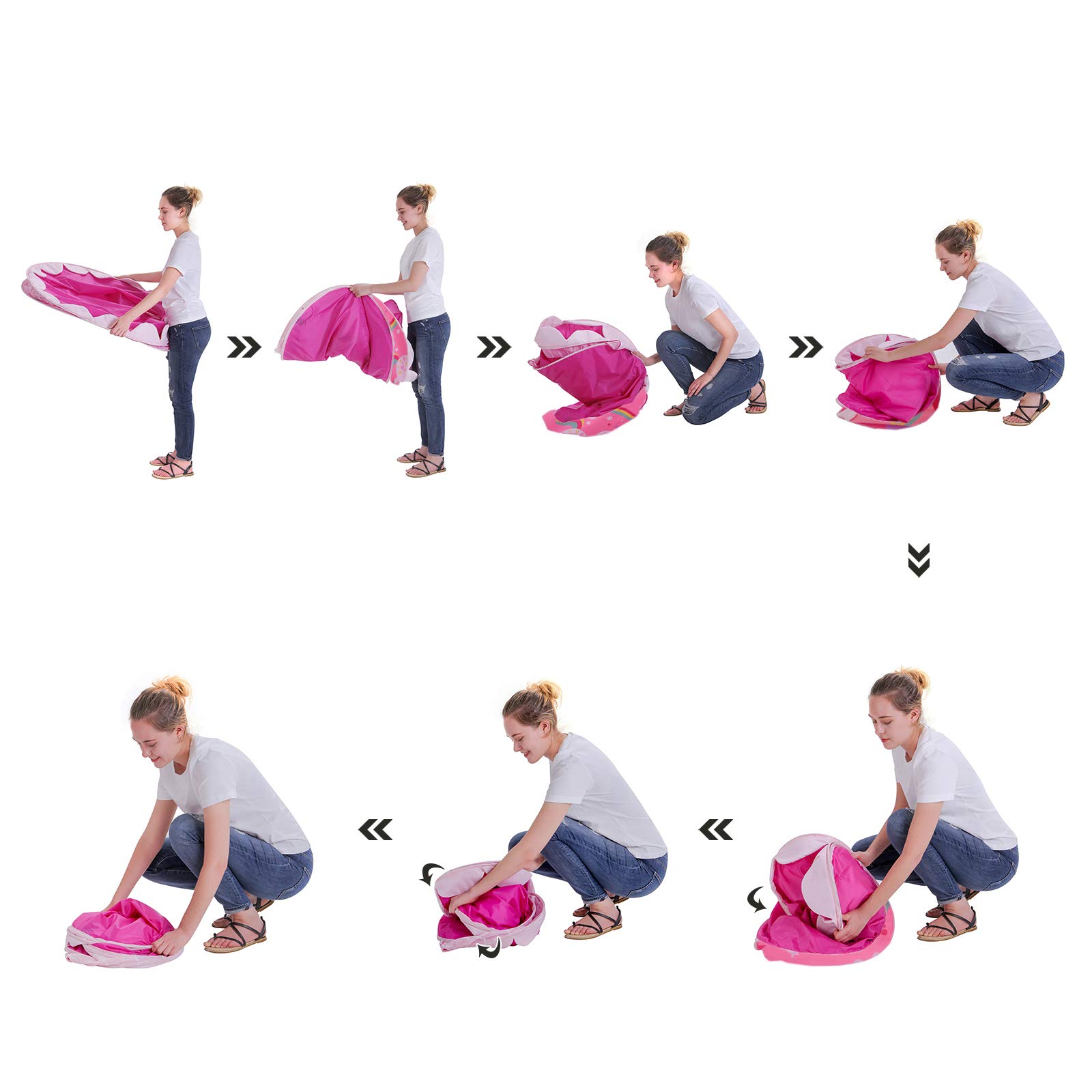 songmics-spielzelt-prinzessinnenschloss-pop-up-tipi-pink-gelb-lpt04py image 7