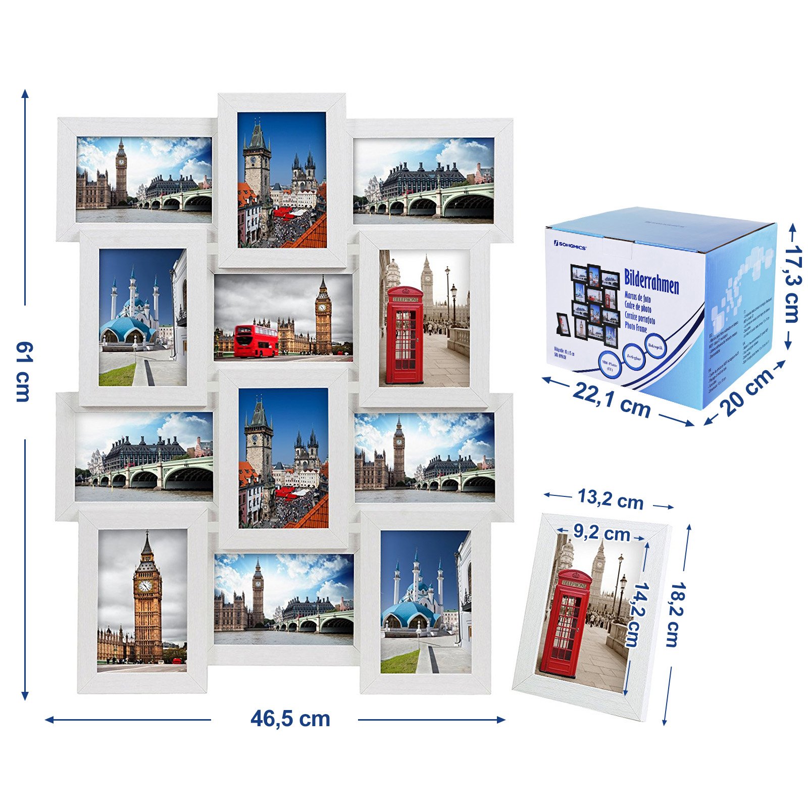 songmics-bilderrahmen-collage-rpf112w-f-r-12-fotos-10-x-15-cm-wei-mit-holzmaseru image 6
