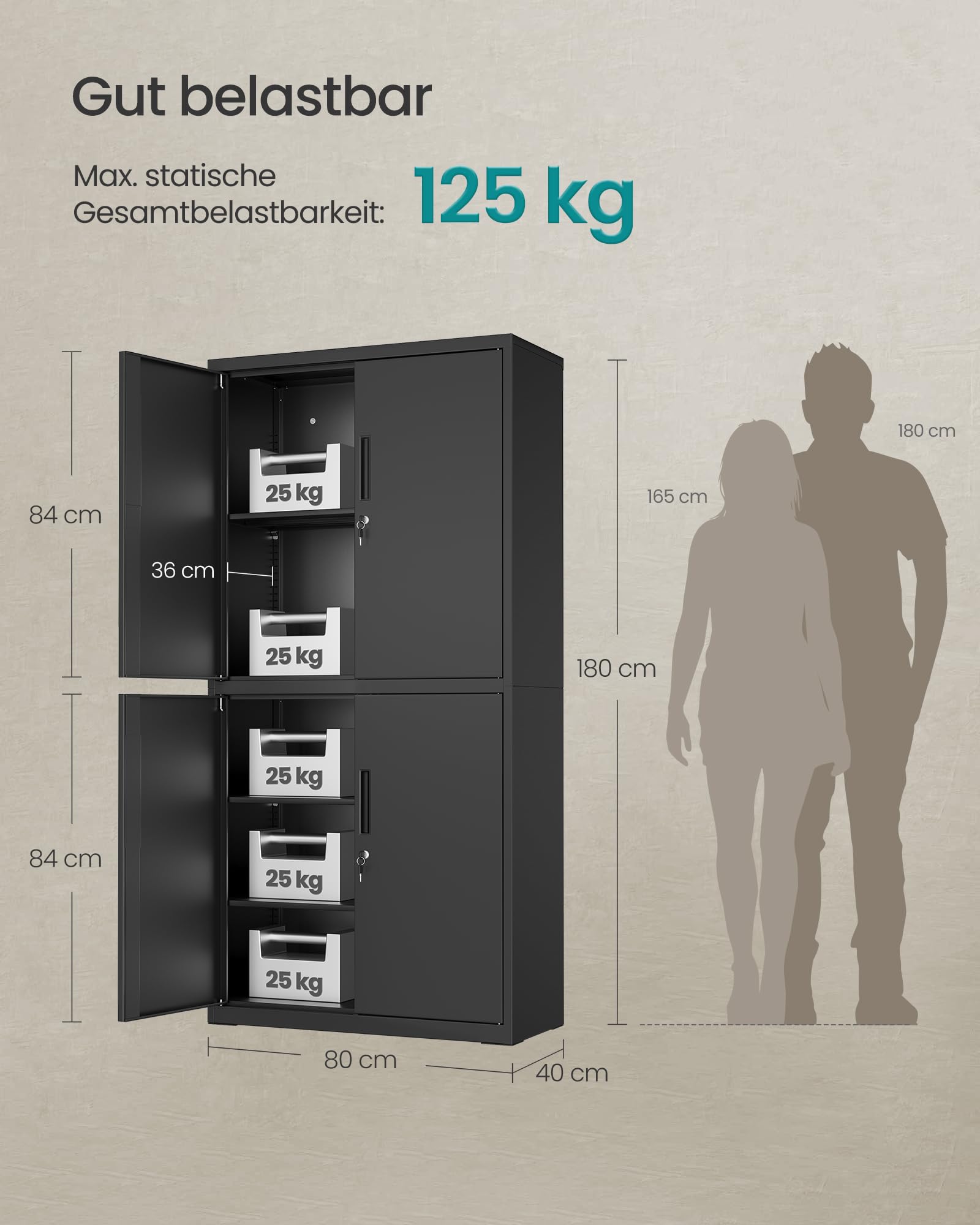 songmics-aktenschrank-omc016b01-stahl-40x80x180cm-mattschwarz image 2