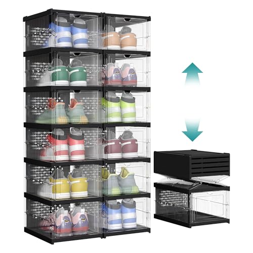 songmics-schuhschrank-2er-set-lsp206b01-12-schuhboxen-transparent-tintenschwarz- image 8