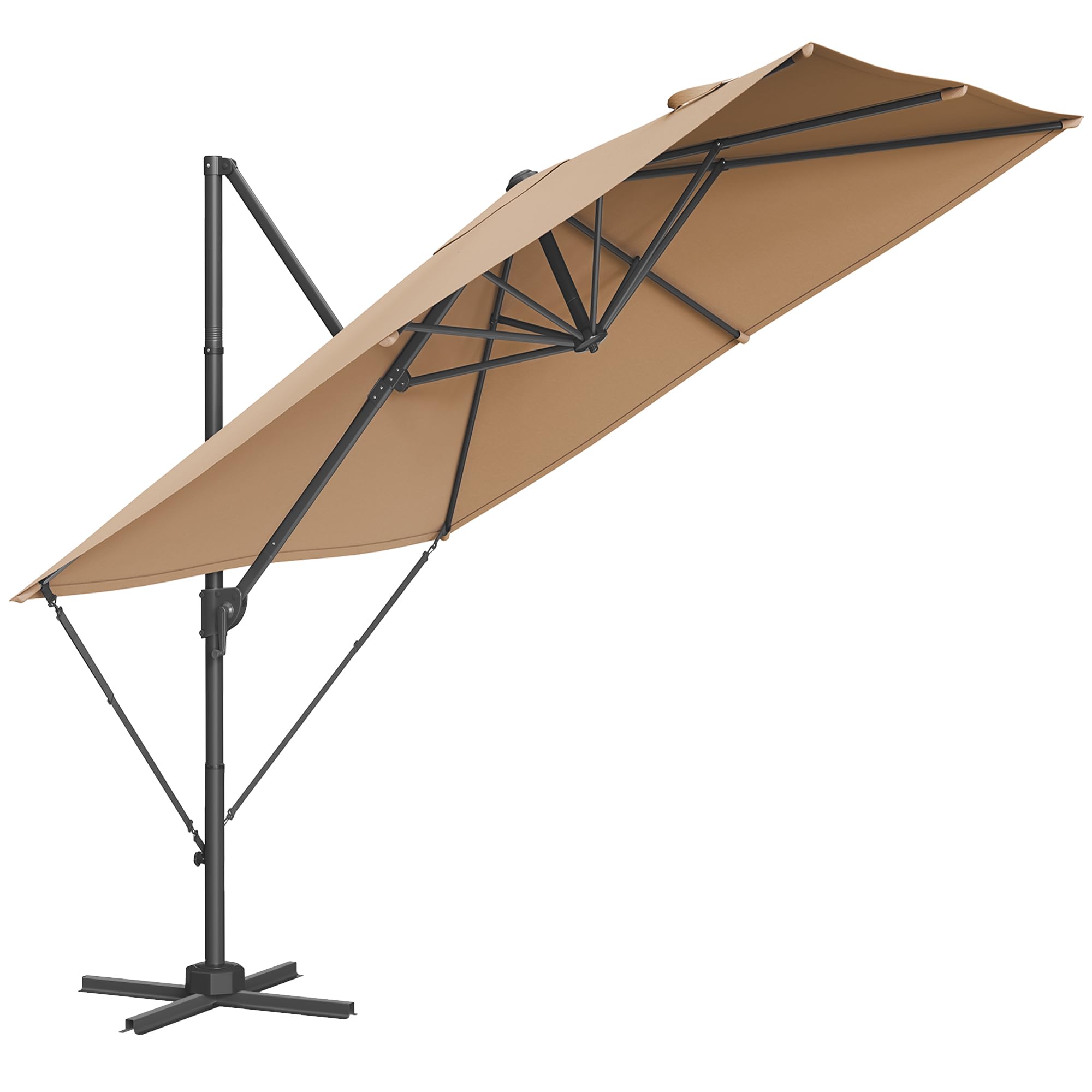 songmics-gpu057k01-ampelschirm-270-x-270-cm-kamelbraun image 1