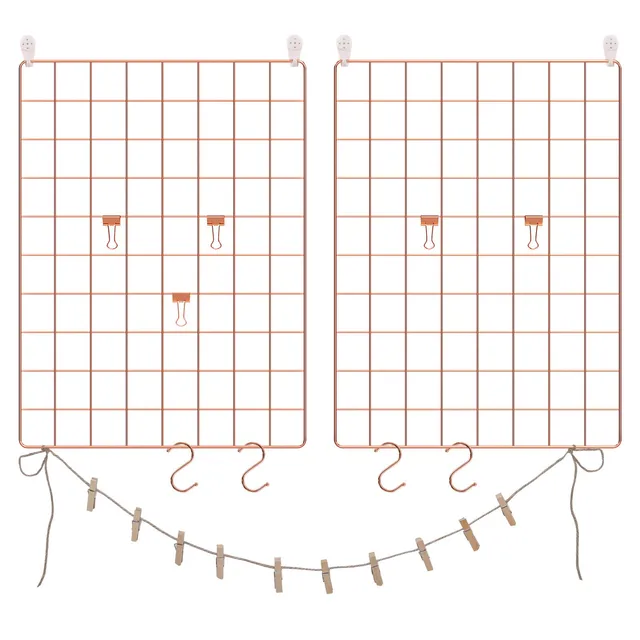 songmics-bilderst-nder-gitter-lpp01dr-2-st-ck-wanddeko-metall-mit-haken-und-clip image 1